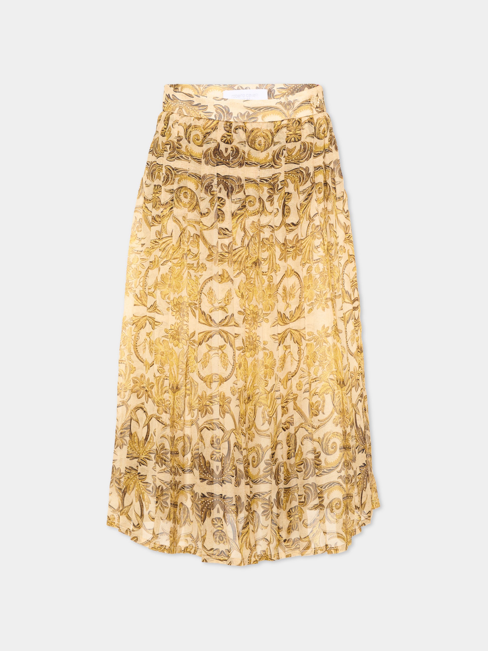 Gonna oro per bambina baroque,Roberto Cavalli Kids,CGA26026GO MAIOL.ORO