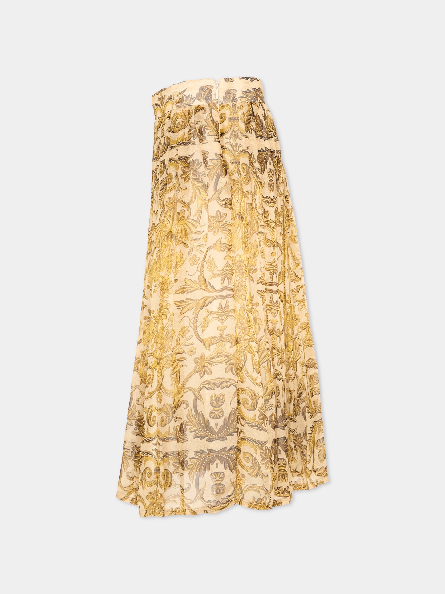 Gonna oro per bambina baroque,Roberto Cavalli Kids,CGA26026GO MAIOL.ORO