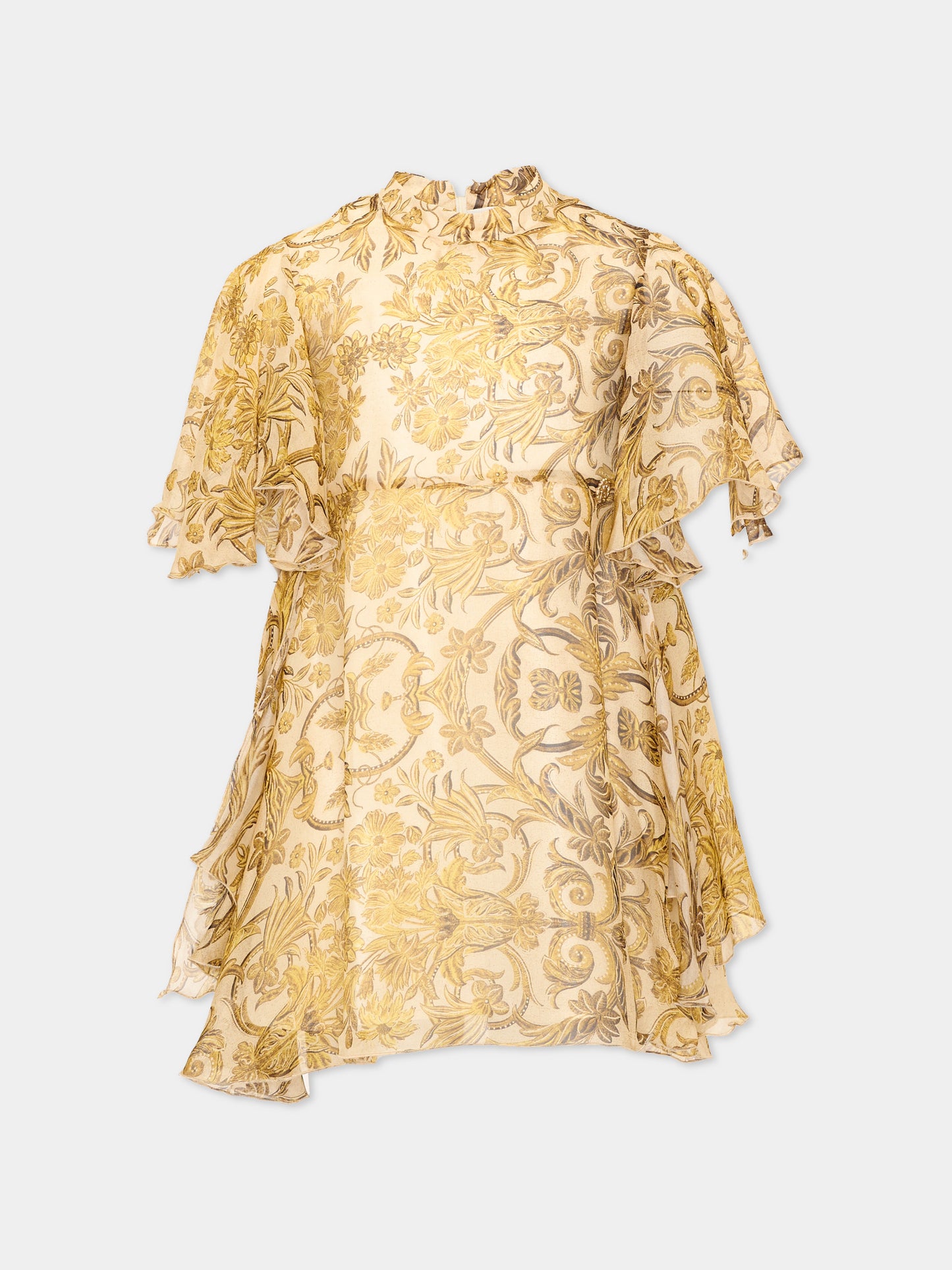 Abito elegante oro per bambina,Roberto Cavalli Kids,CGA26031VE MAIOL.ORO