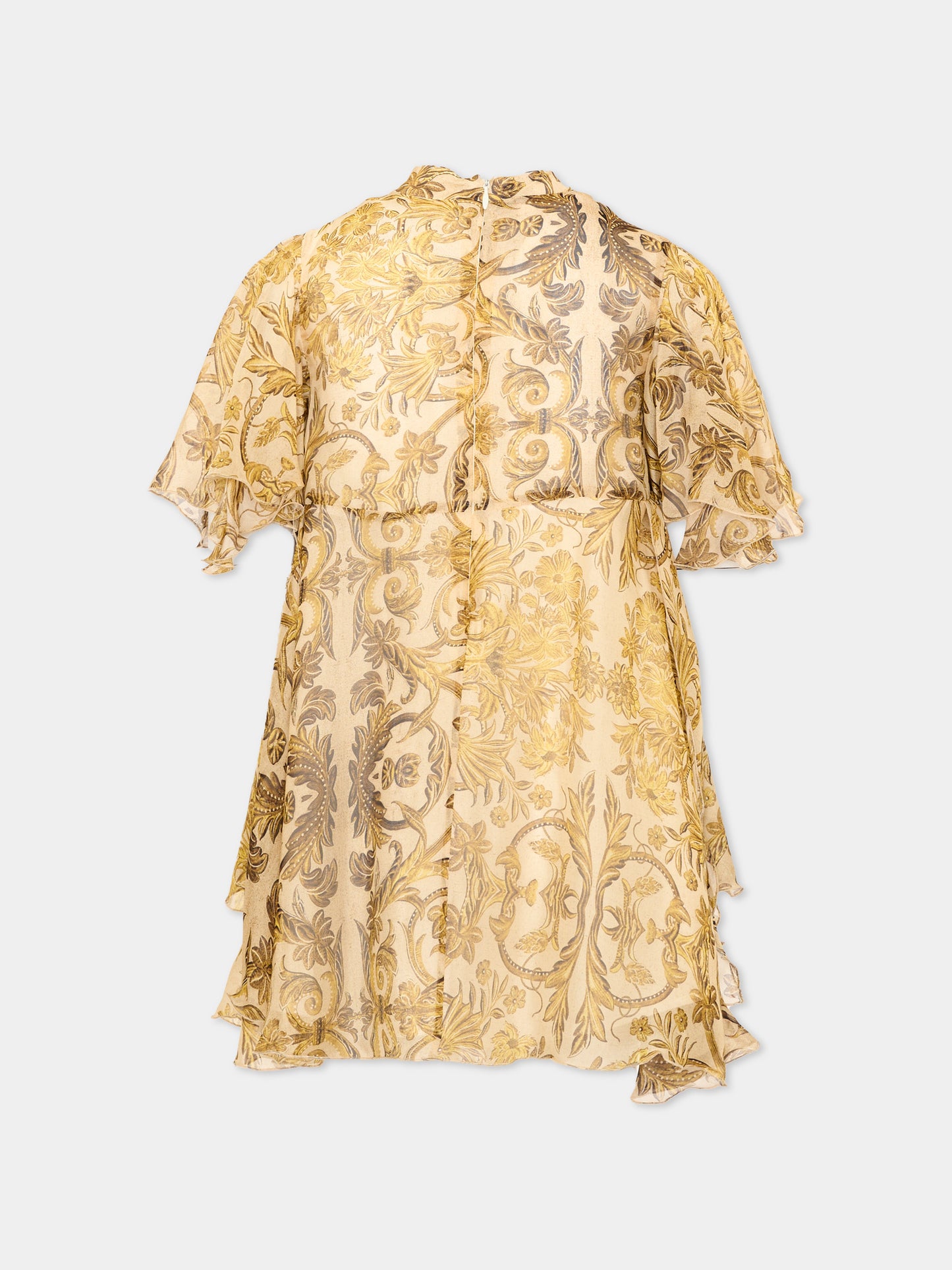 Abito elegante oro per bambina,Roberto Cavalli Kids,CGA26031VE MAIOL.ORO
