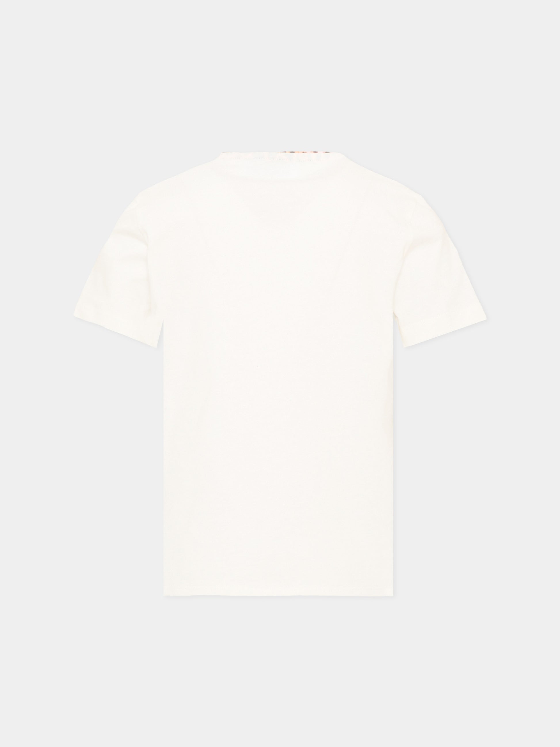T-shirt avorio per bambina con logo,Roberto Cavalli Kids,CGA26046TS AVORIO_C.C
