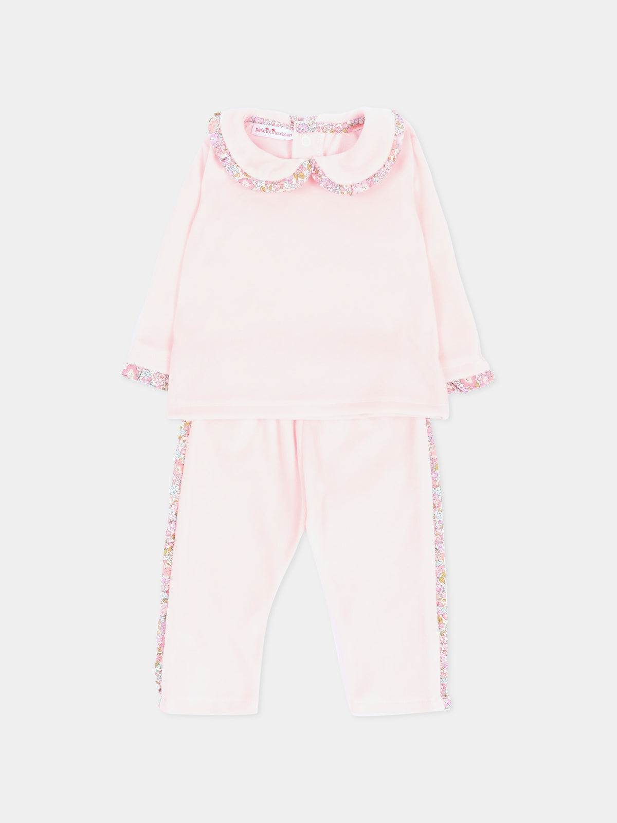 Completo nascita rosa per neonata con dettagli Liberty,Pesciolino Rosso,TUTINA SPCN S 264