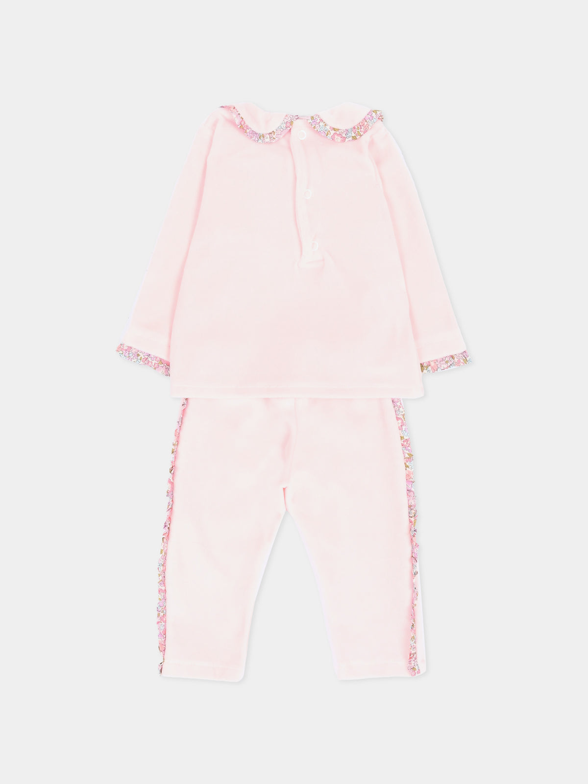 Completo nascita rosa per neonata con dettagli Liberty,Pesciolino Rosso,TUTINA SPCN S 264