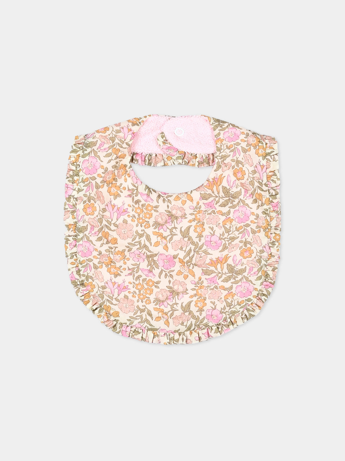 Pink Liberty bib for Baby Girl