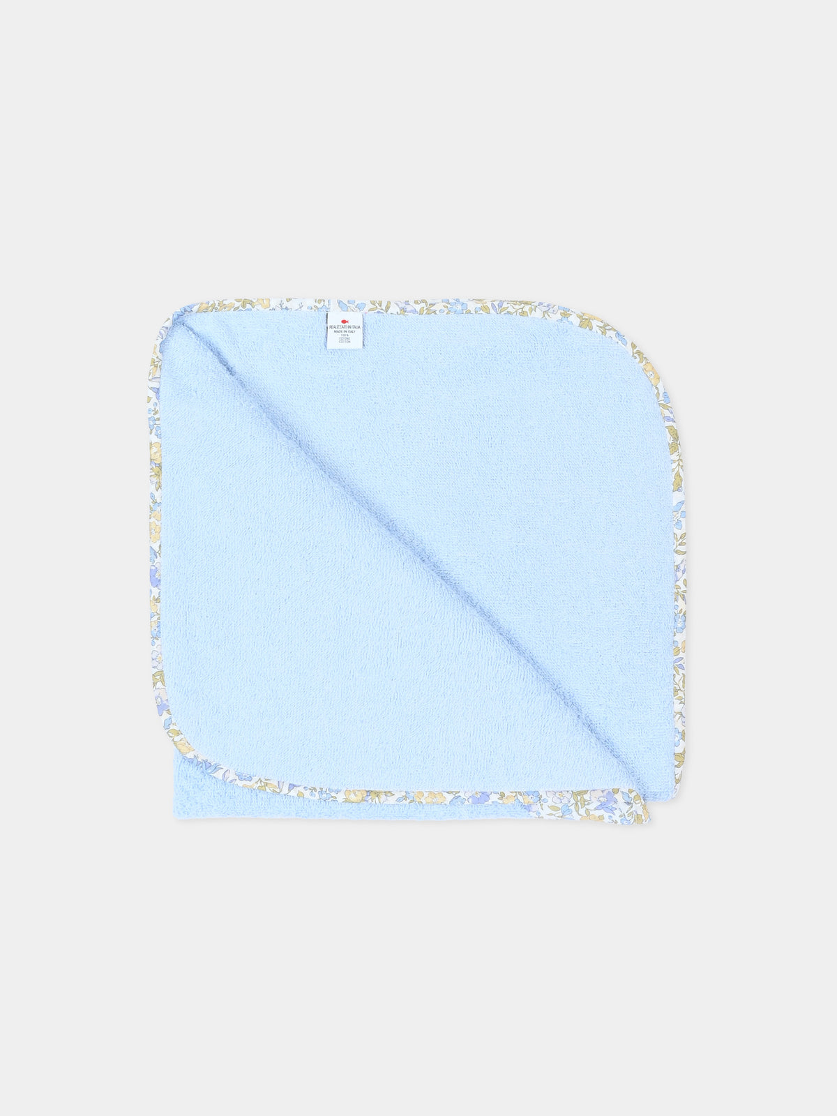 Accappatoio celeste per neonata con dettagli Liberty,Pesciolino Rosso,QD FW S 262