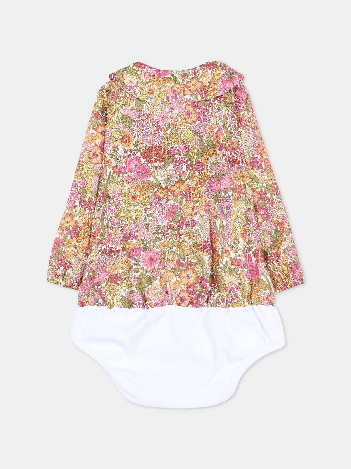 Camicia a manica lunga rosa Liberty per neonata,Pesciolino Rosso,CMBD 04 S 263