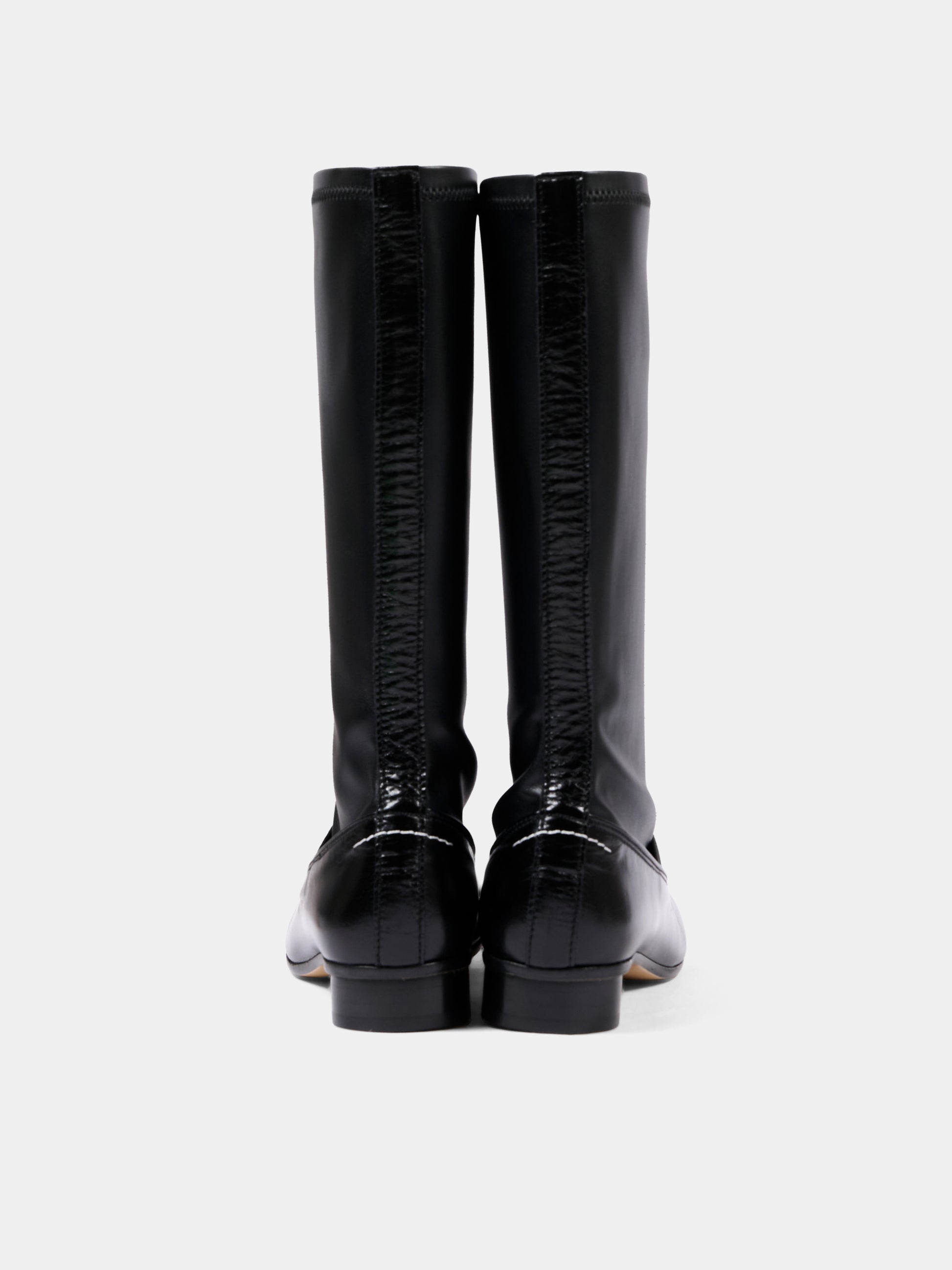Stivale nero per bambina con logo,Mm6 Maison Margiela,83896 VAR1