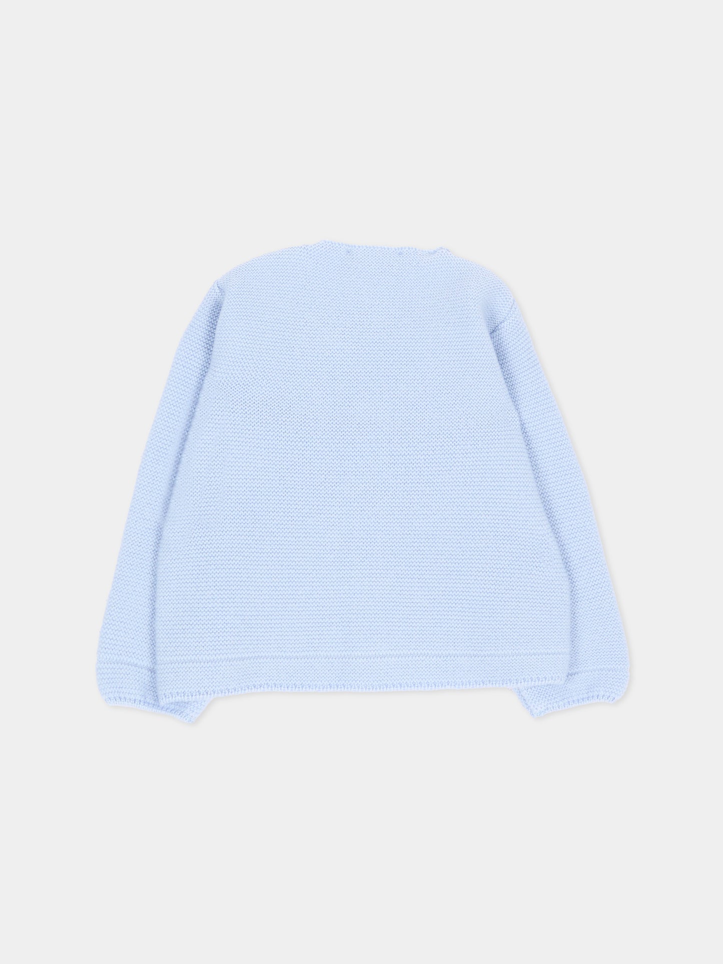 Cardigan celeste per neonato in maglia,Paz Rodríguez,001 111852 20 H56