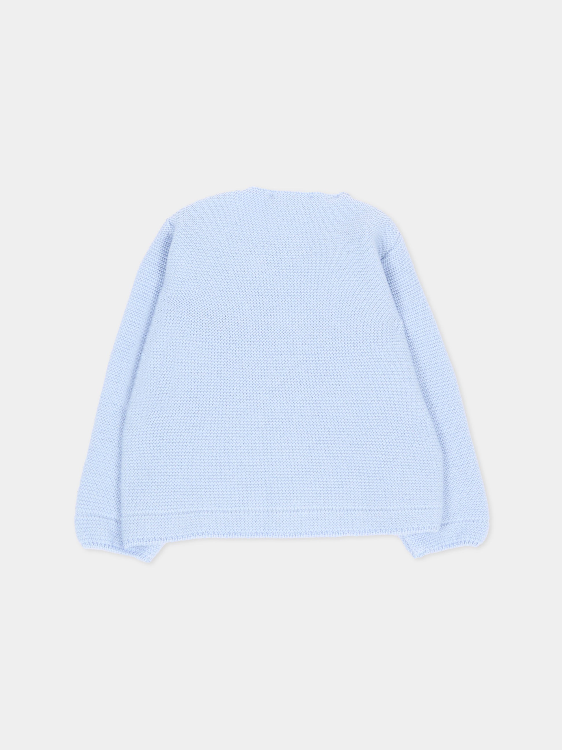 Cardigan celeste per neonato in maglia,Paz Rodríguez,001 111852 20 H56