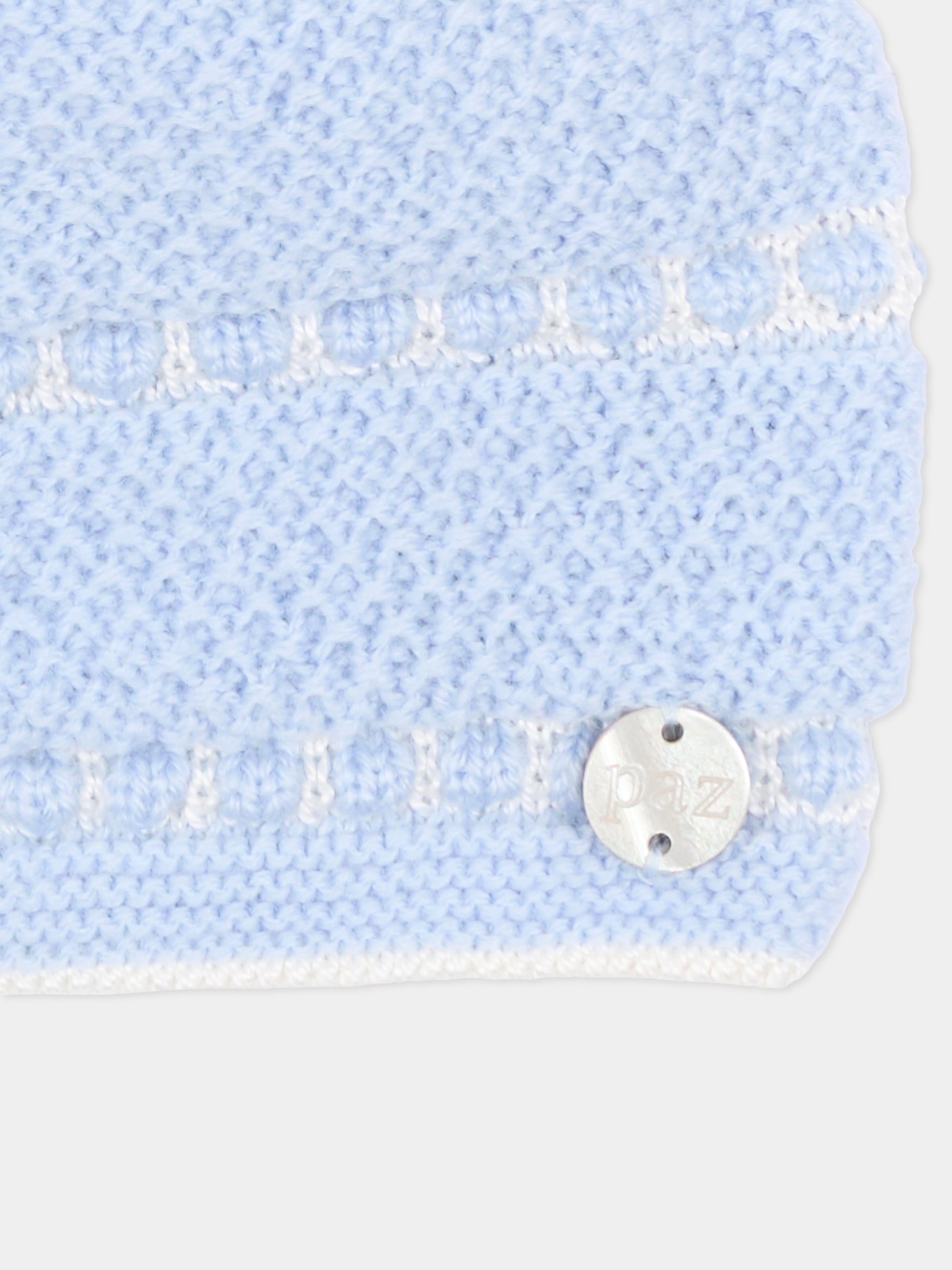 Cappello neonato azzurro in maglia,Paz Rodríguez,040 113913 2060 H56