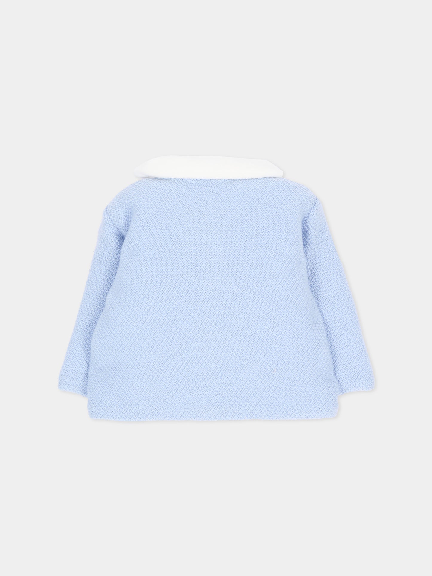 Cappotto celeste per neonato in maglia,Paz Rodríguez,012 113918 20 H56