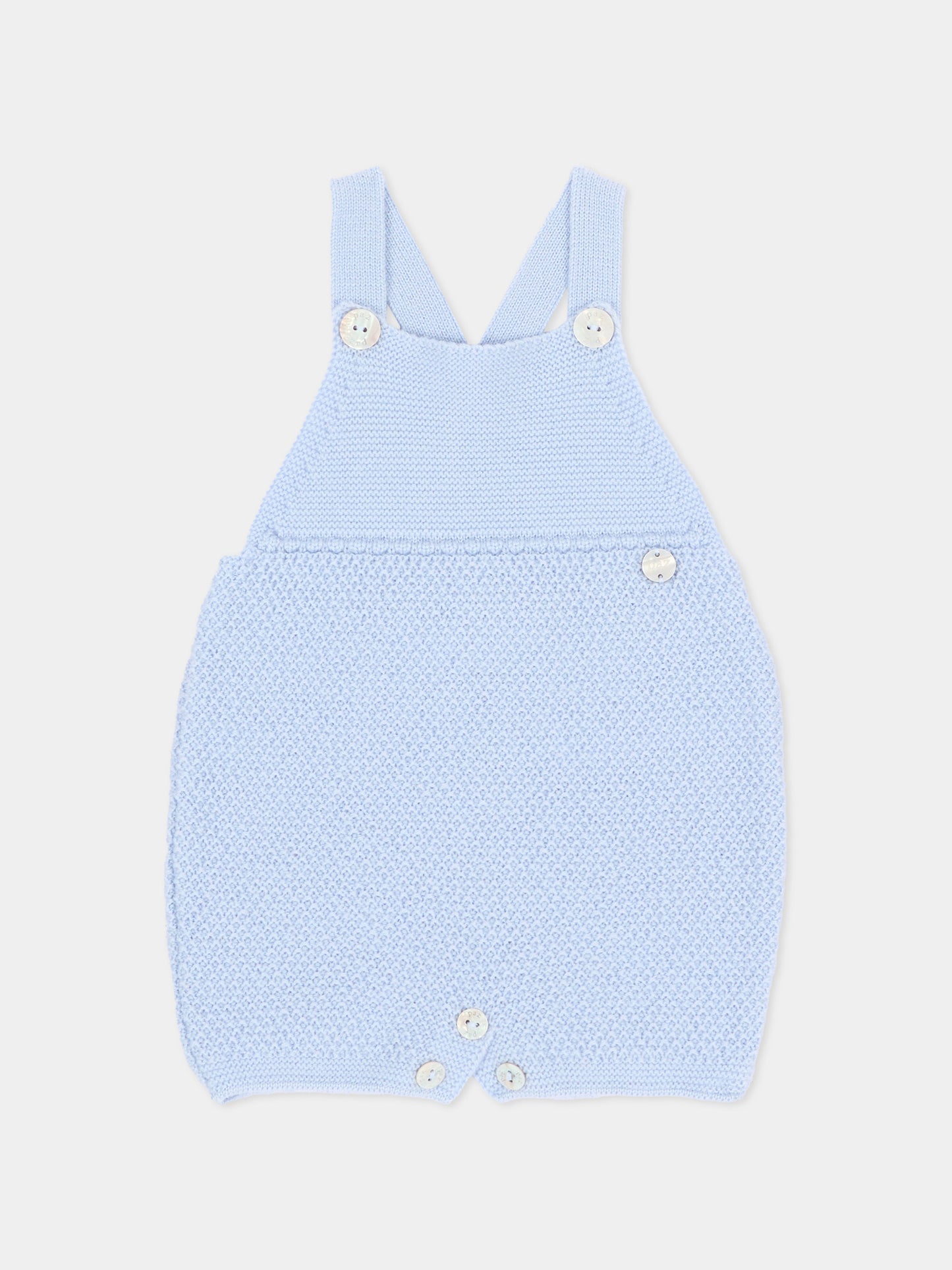 Salopette azzurra per neonato in maglia,Paz Rodríguez,022 113917 20 H56