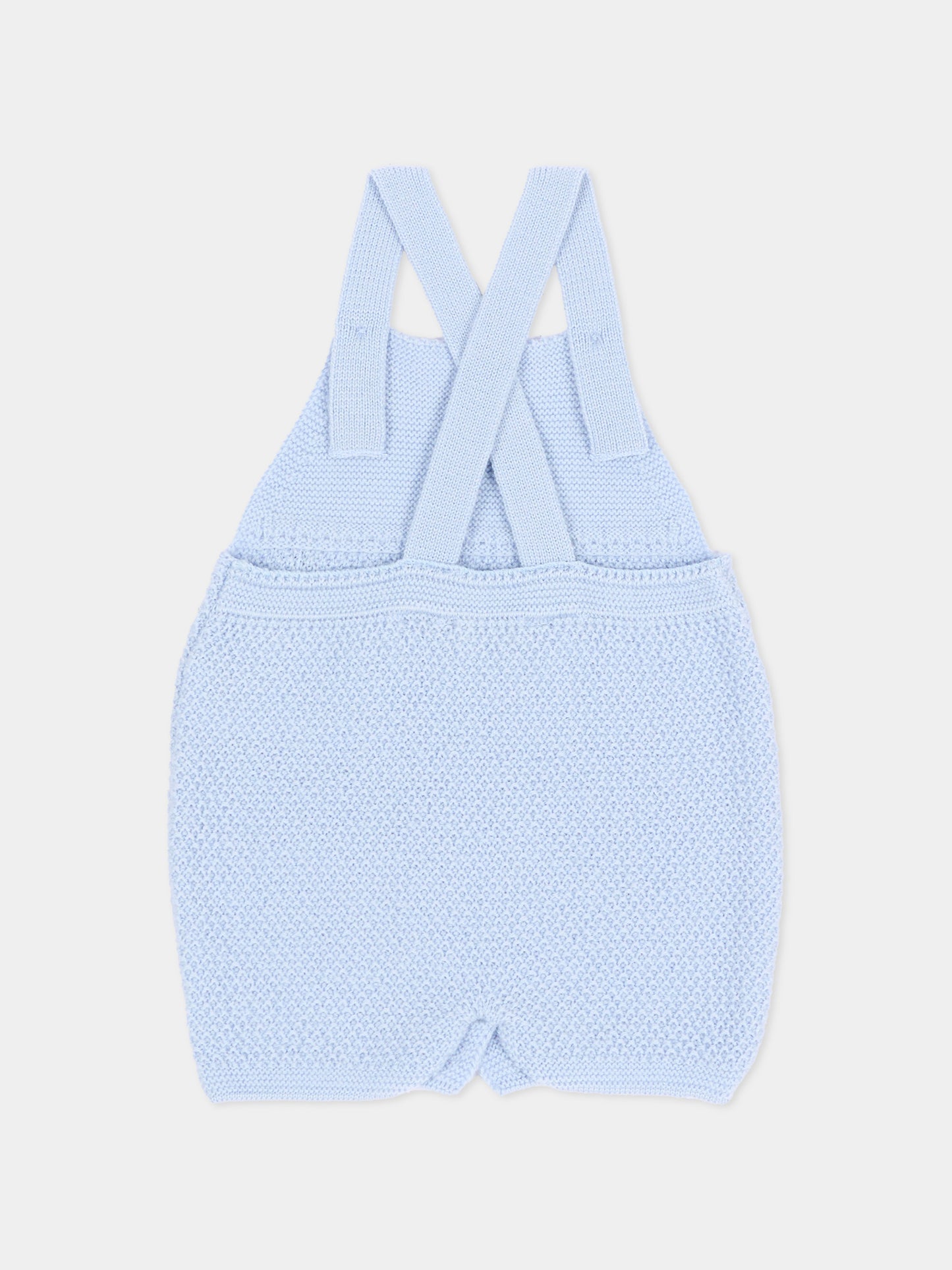 Salopette azzurra per neonato in maglia,Paz Rodríguez,022 113917 20 H56