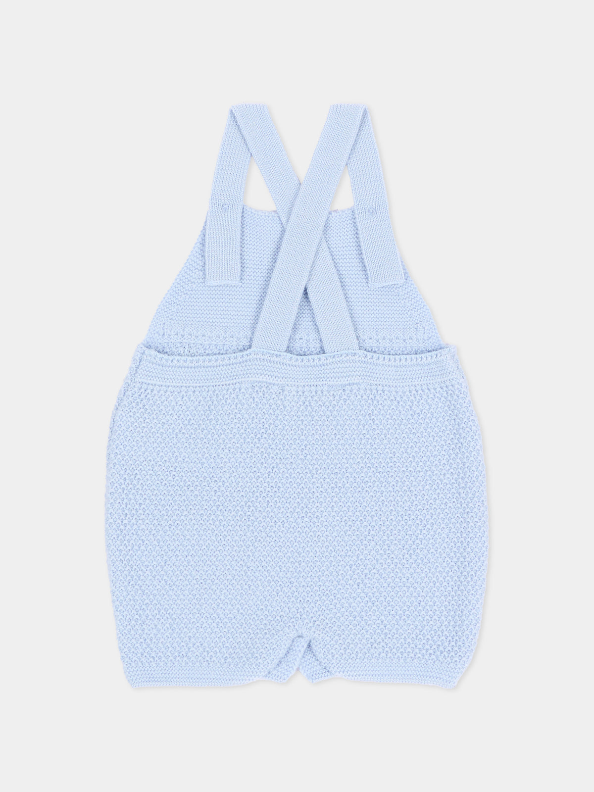 Salopette azzurra per neonato in maglia,Paz Rodríguez,022 113917 20 H56