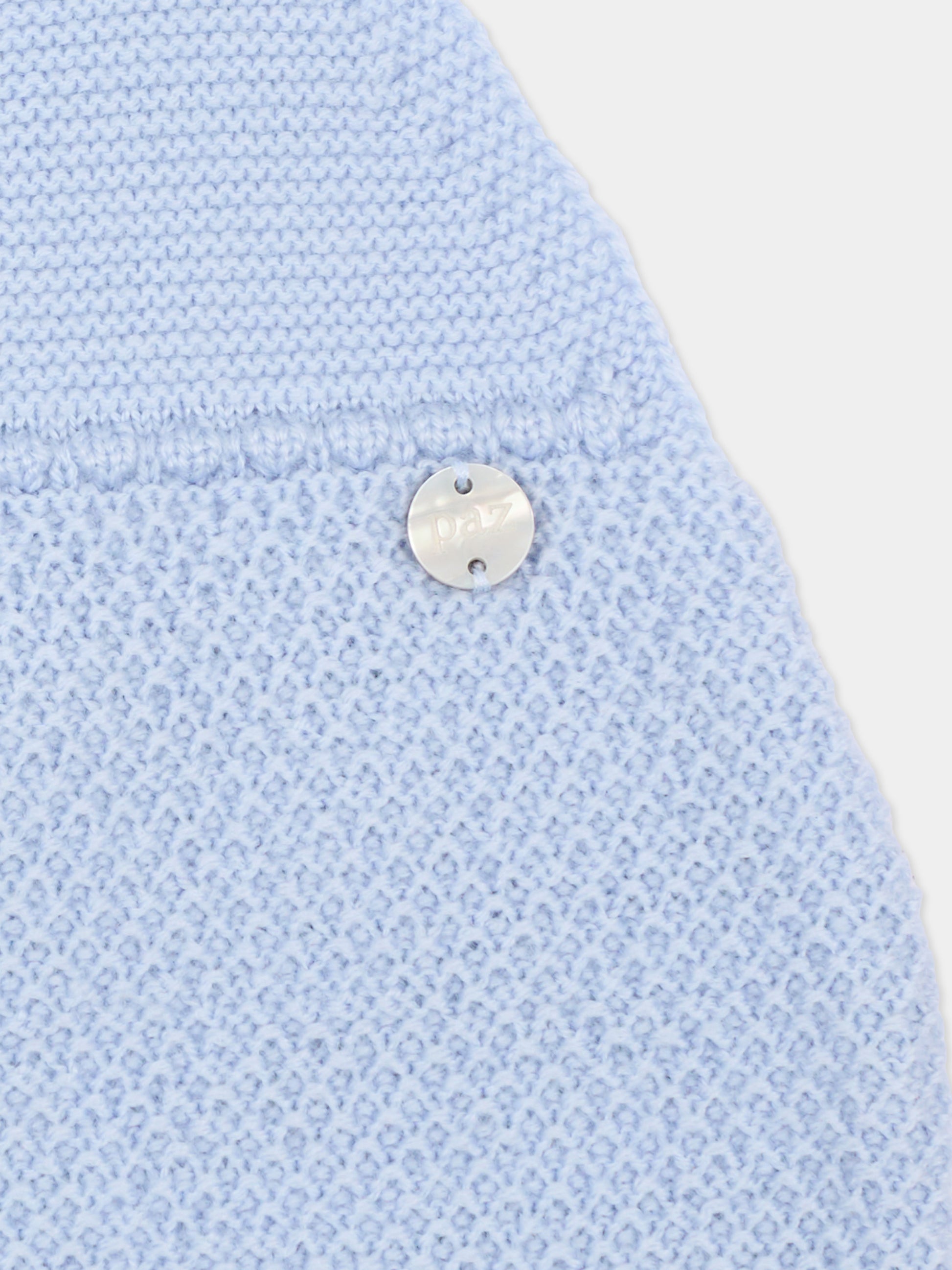 Salopette azzurra per neonato in maglia,Paz Rodríguez,022 113917 20 H56