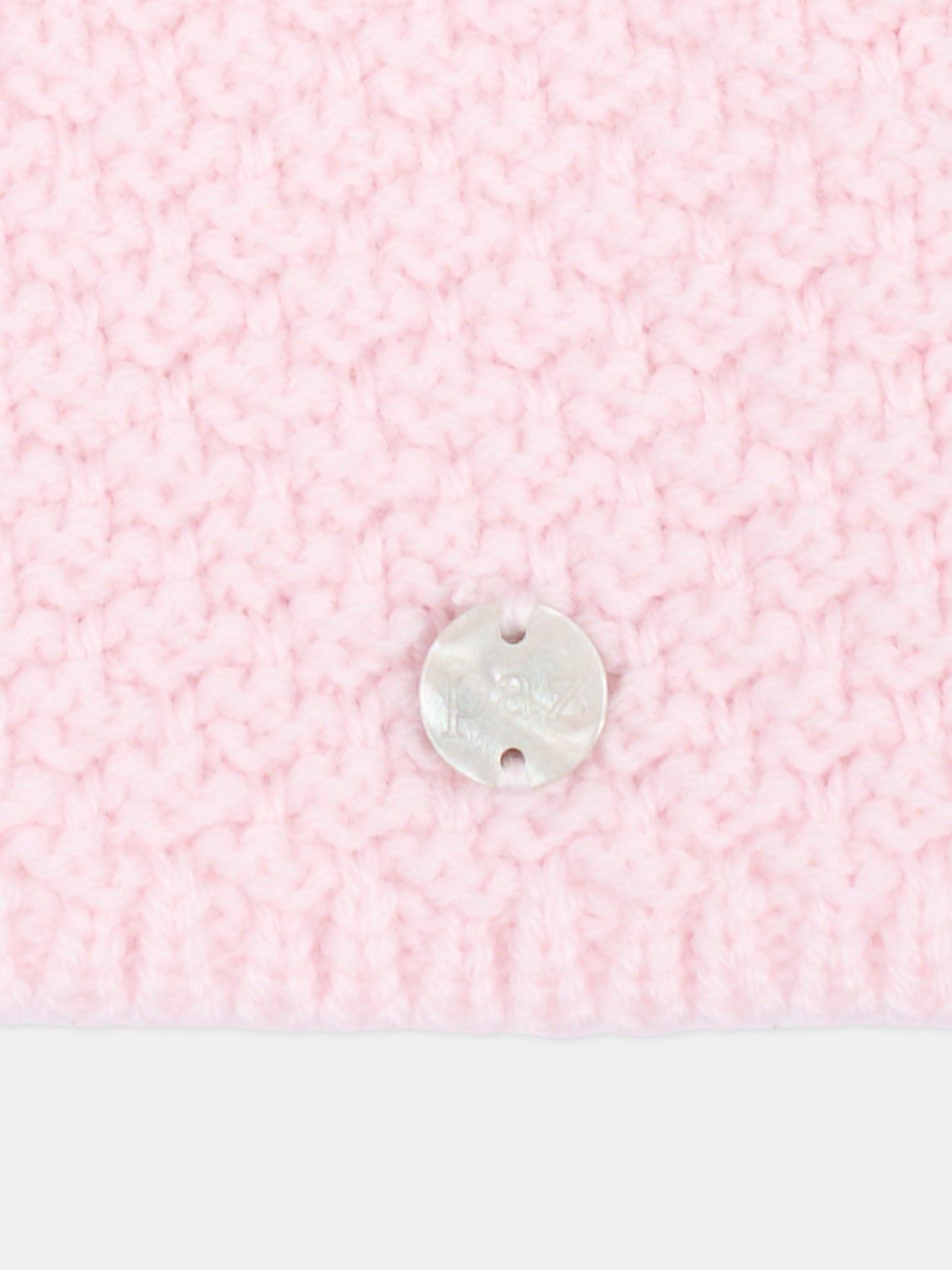 Cappotto rosa per neonata con pompon in maglia,Paz Rodríguez,012 114140 30 H56