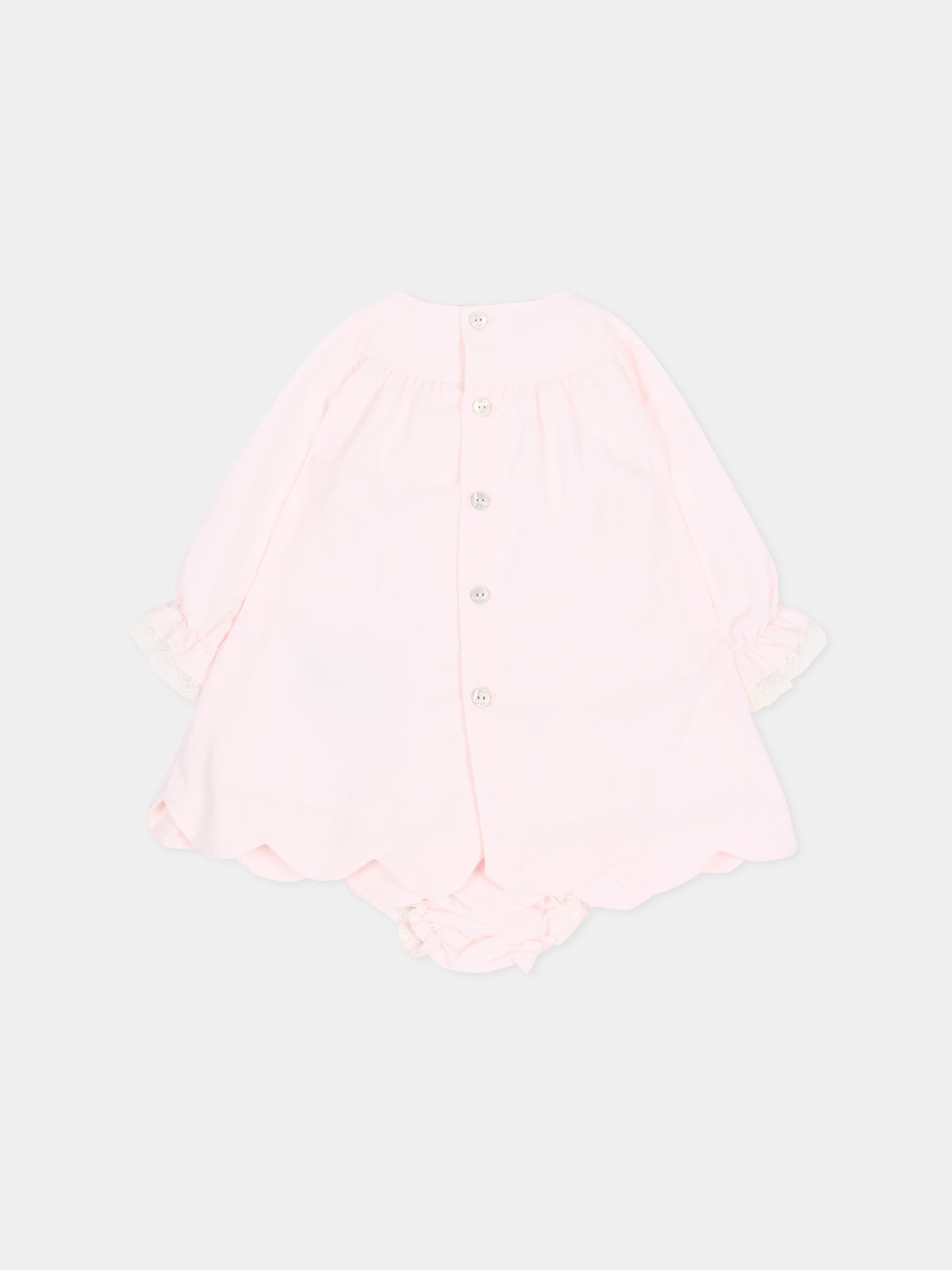 Abito elegante rosa per neonata con pizzo,Paz Rodríguez,104 154222 30 T2153