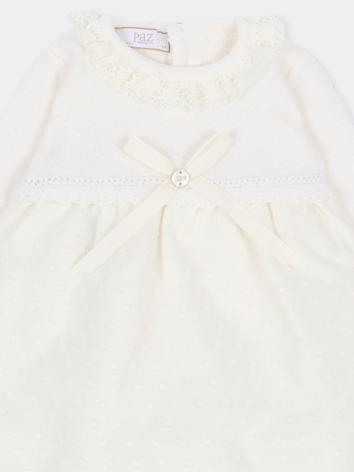 Abito elegante avorio per neonata,Paz Rodríguez,104 114017 6060 H56