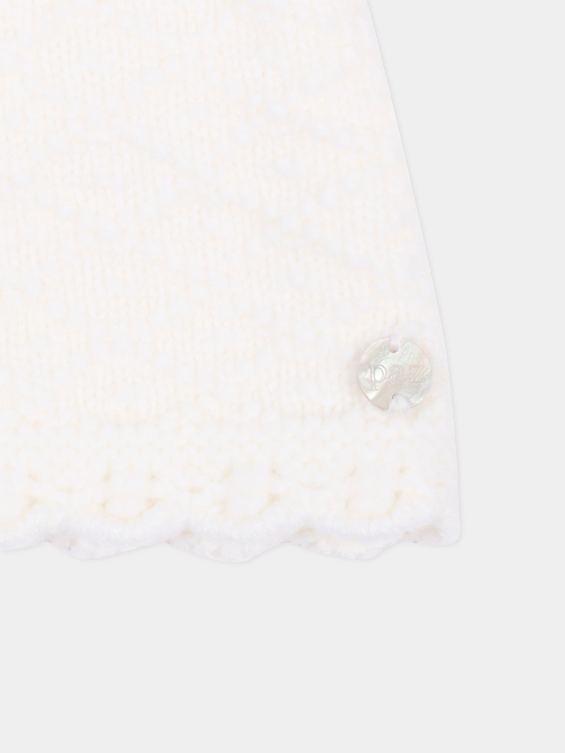 Cappotto avorio per neonata in maglia,Paz Rodríguez,009 114026 60 H56