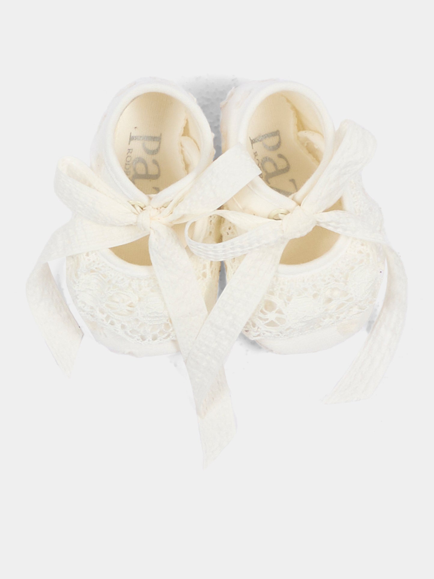 Ballerine avorio per neonata con fiocco,Paz Rodríguez,035 154025 60 T2235