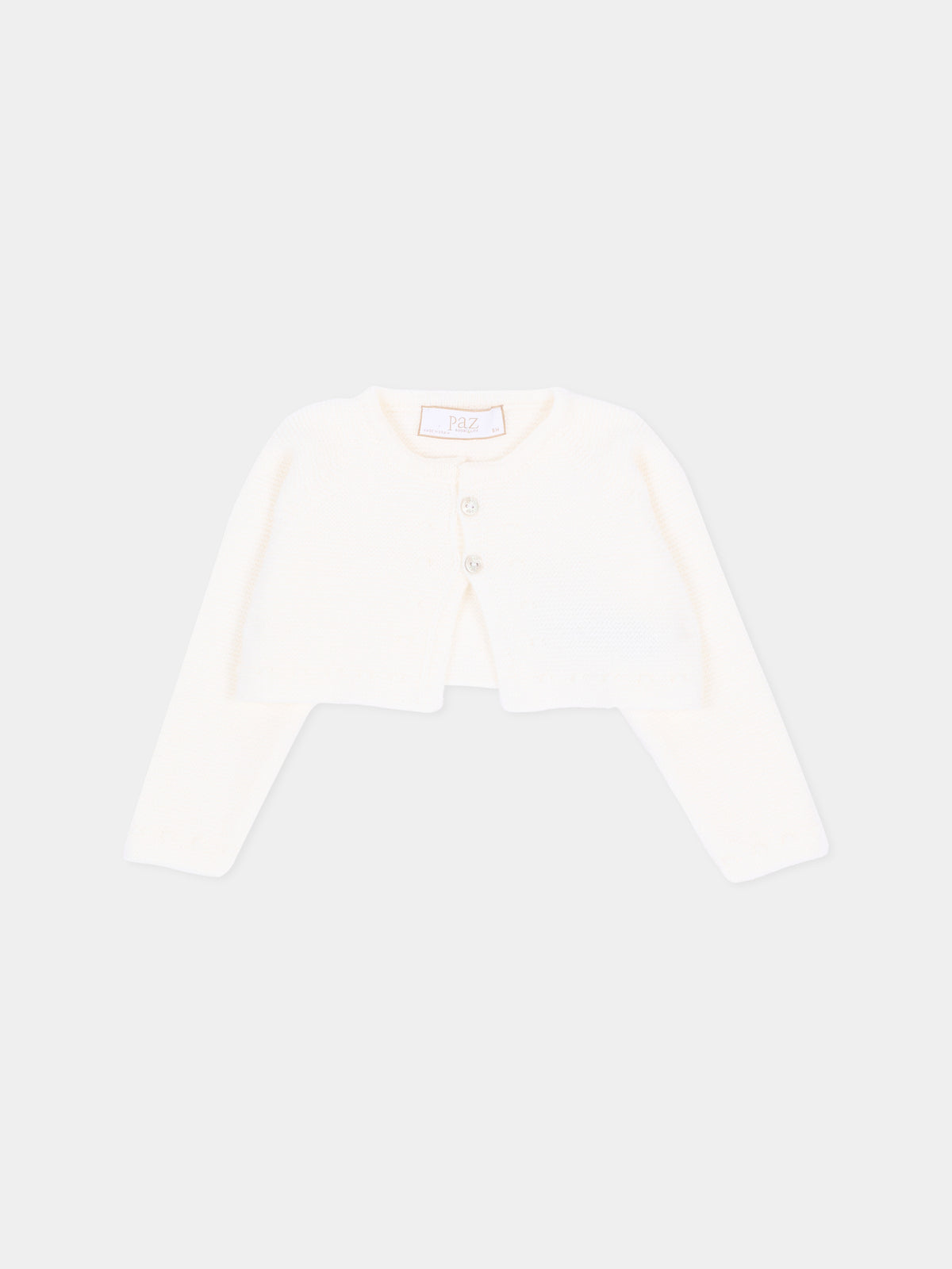Cardigan avorio per neonati in maglia,Paz Rodríguez,001 112834 60 H56