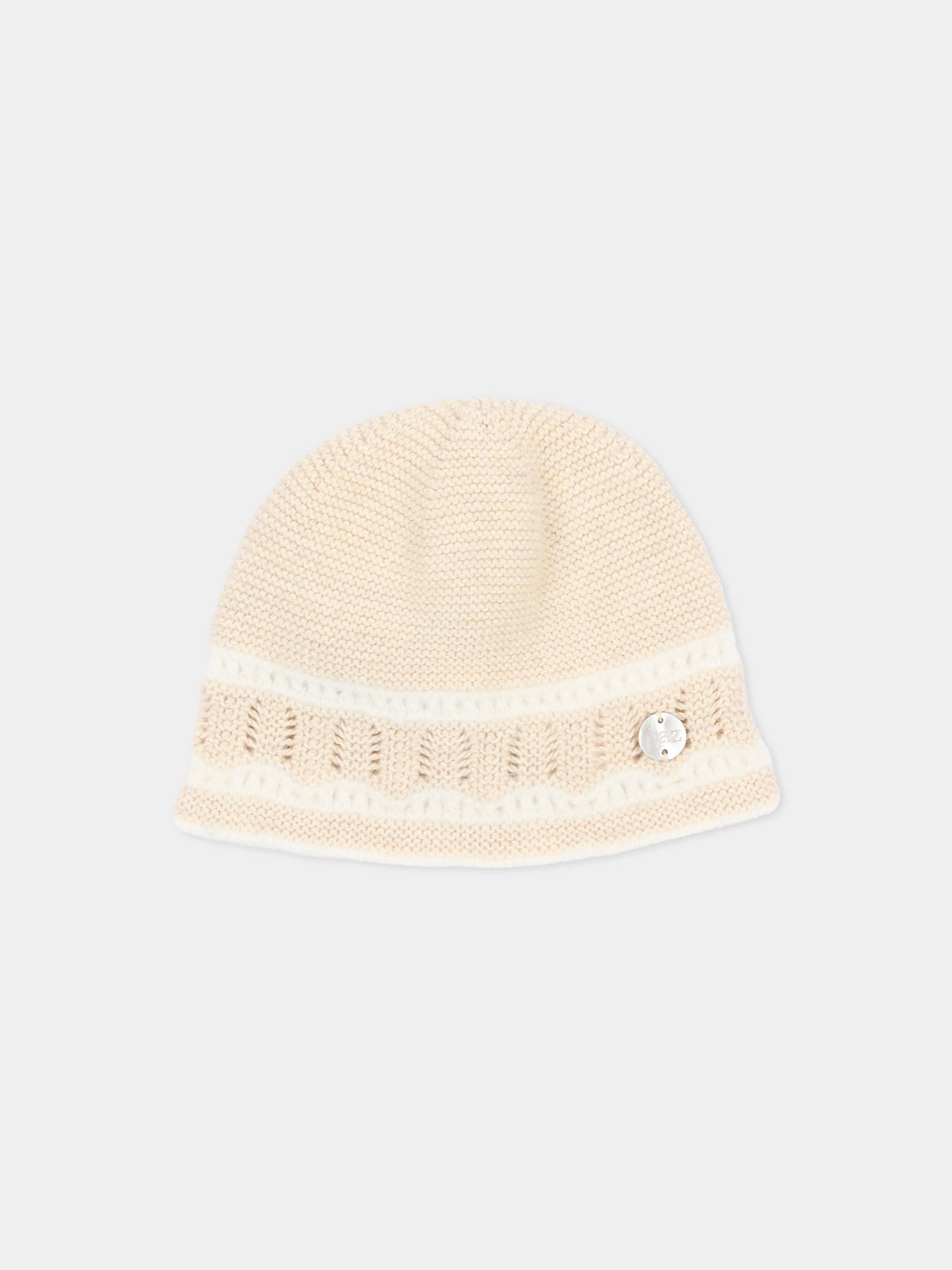 Cappello neonato avorio in maglia,Paz Rodríguez,040 124033 7360 H94