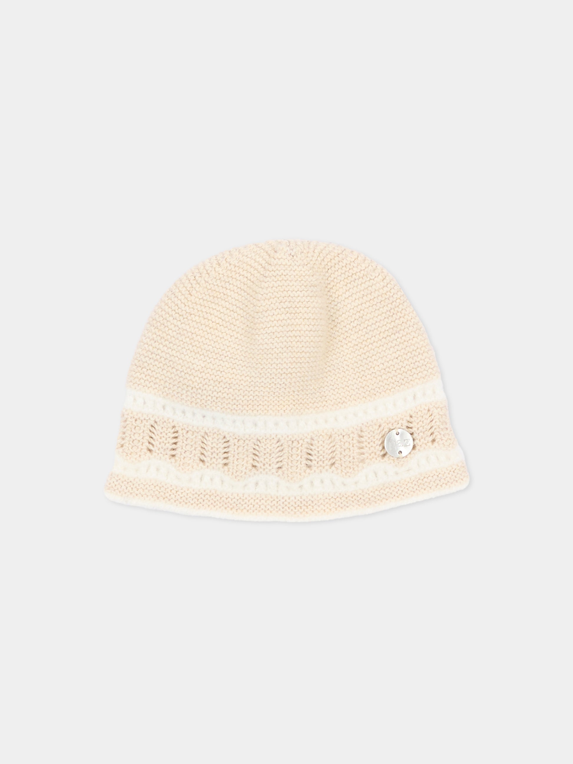 Cappello neonato avorio in maglia,Paz Rodríguez,040 124033 7360 H94