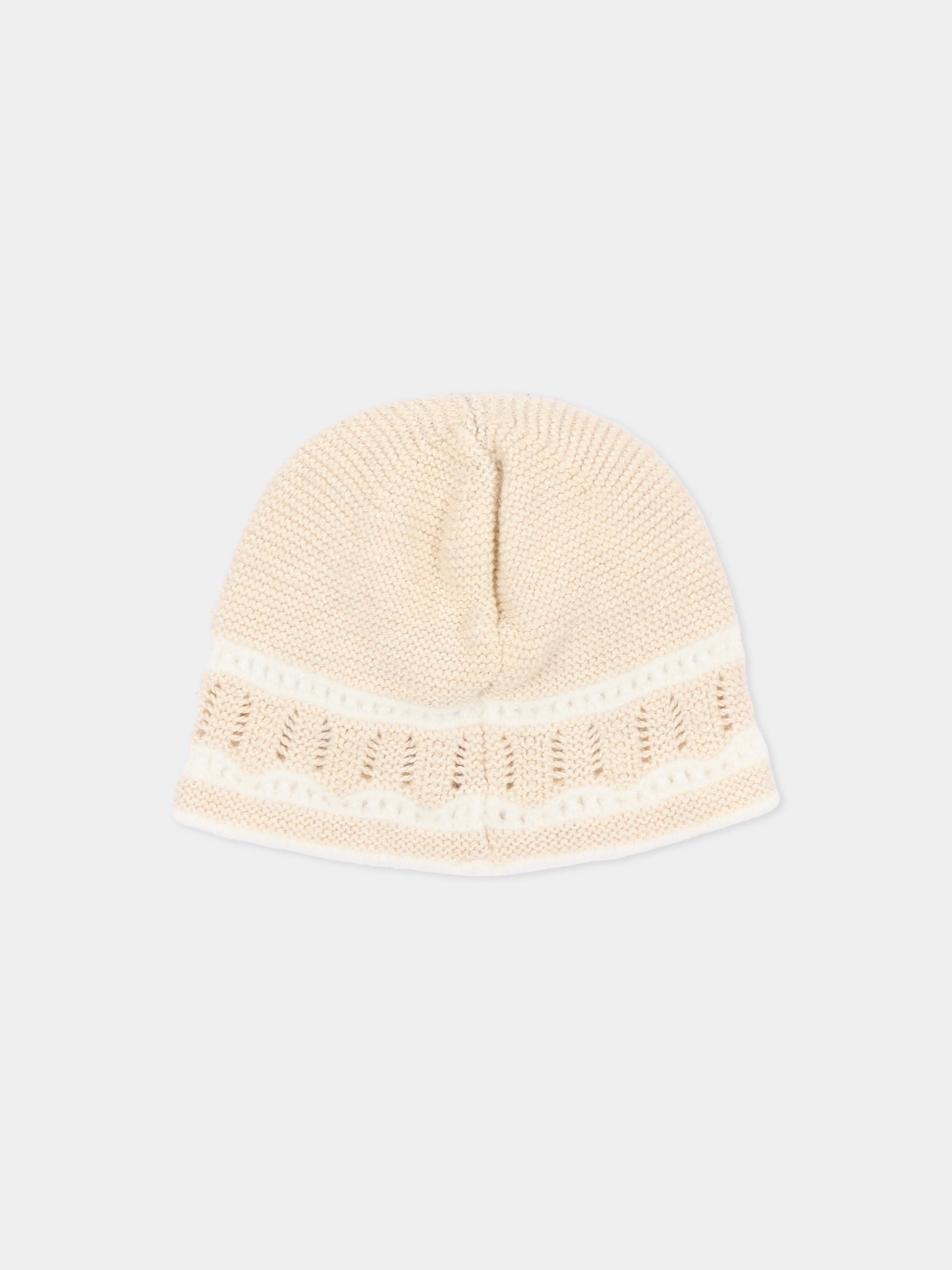 Cappello neonato avorio in maglia,Paz Rodríguez,040 124033 7360 H94