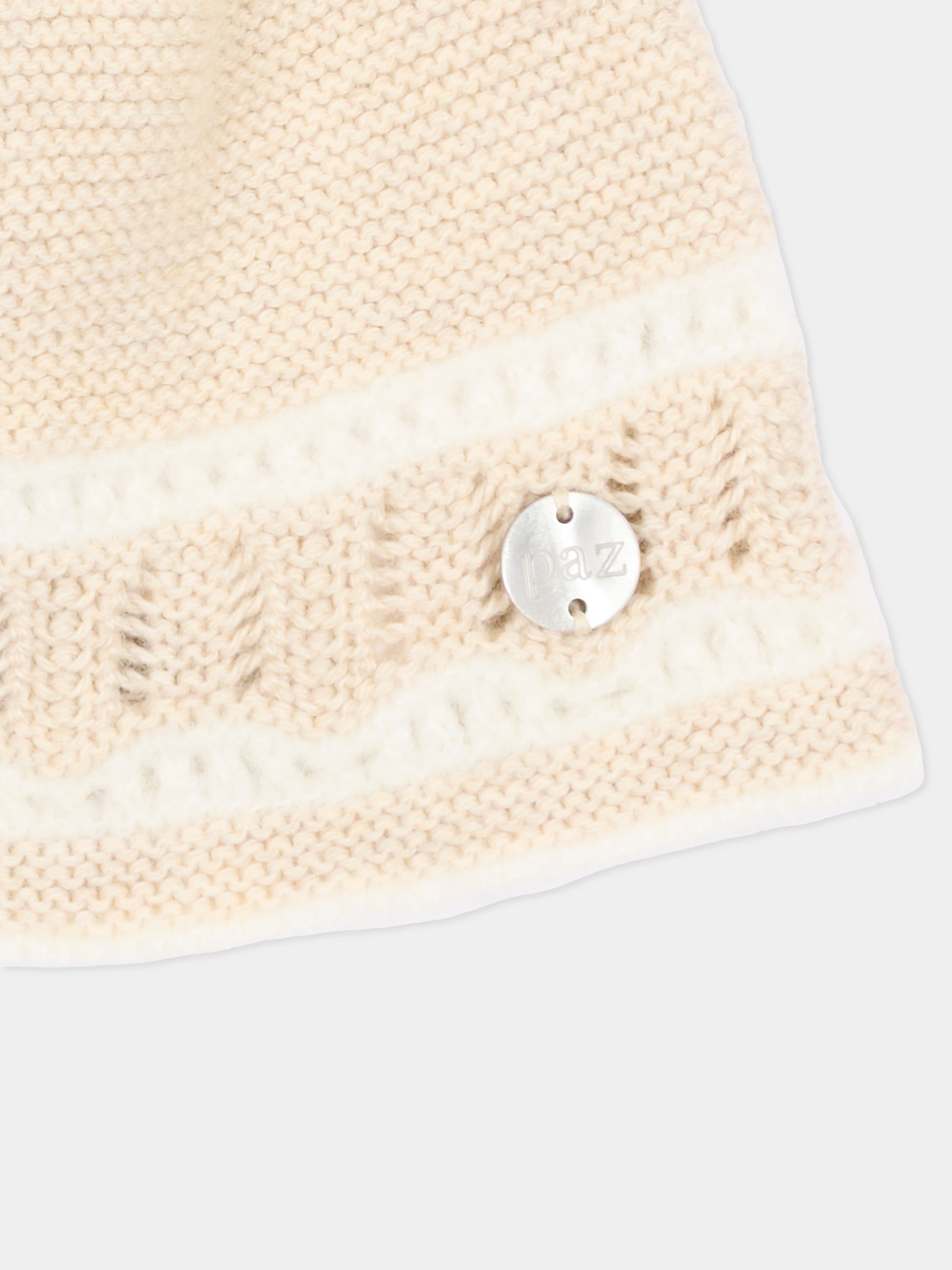 Cappello neonato avorio in maglia,Paz Rodríguez,040 124033 7360 H94