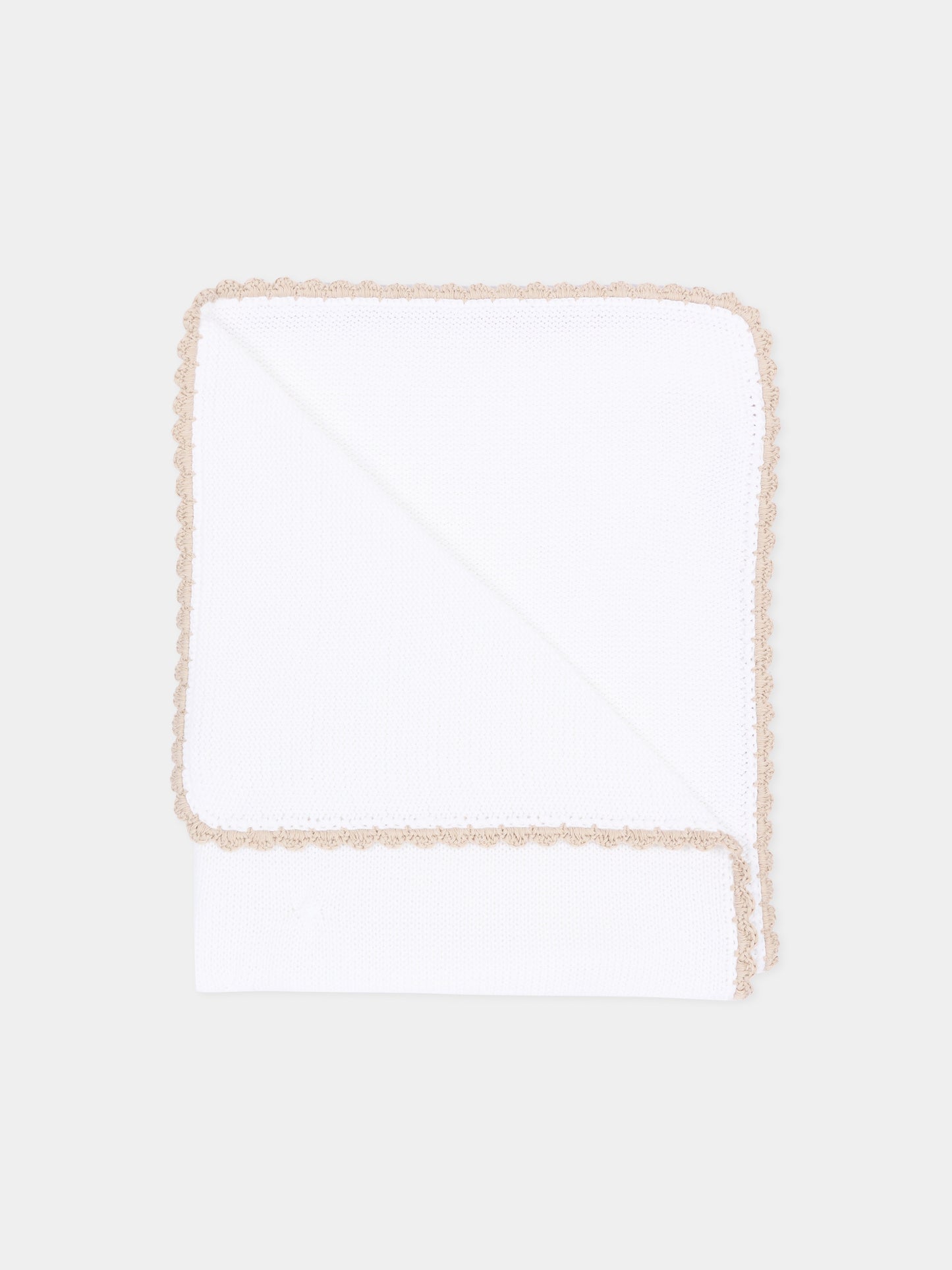 Copertina bianca tricot per neonati,Little Bear,3000 BCO/CORDA