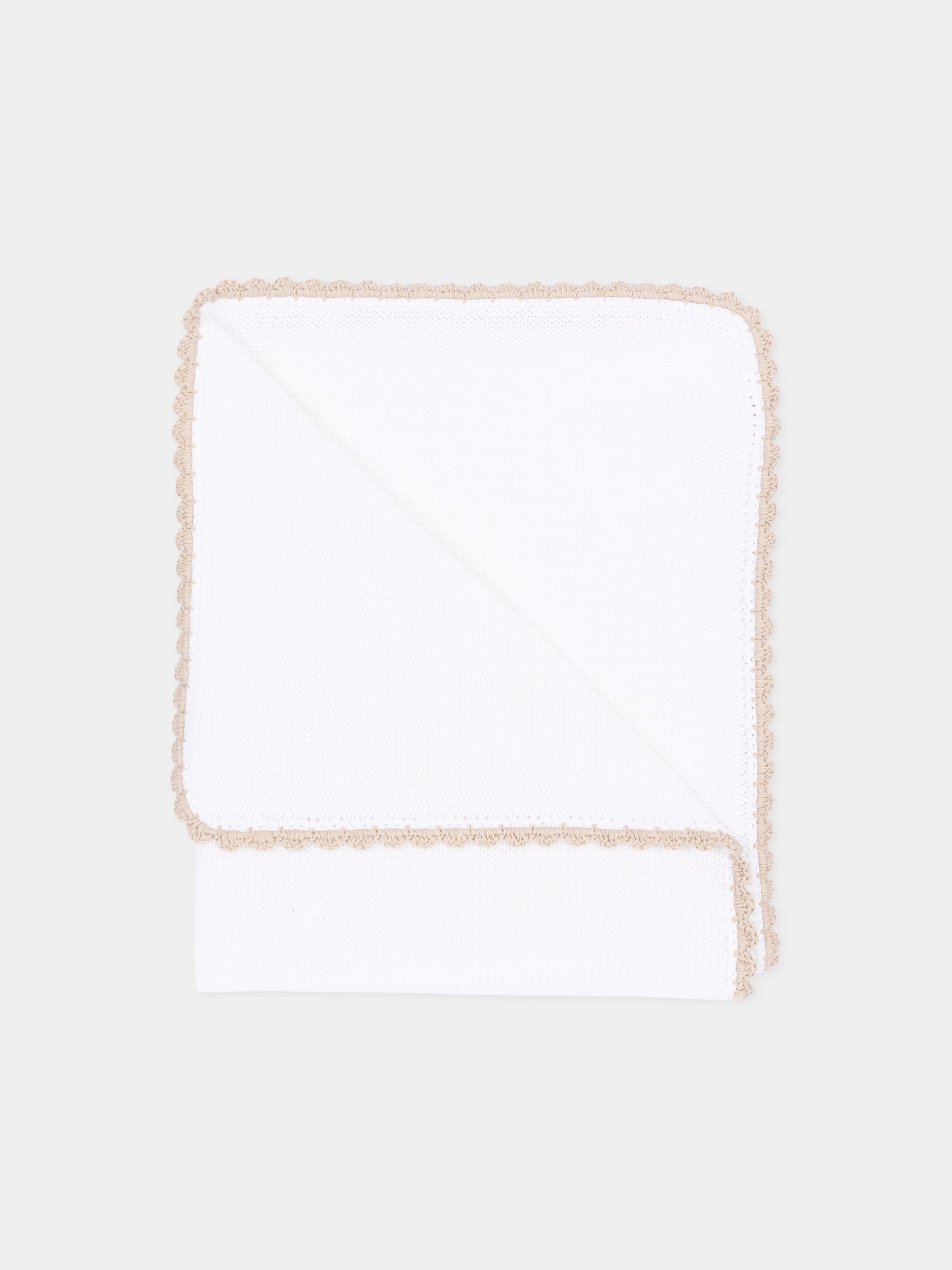 Copertina bianca tricot per neonati,Little Bear,3000 BCO/CORDA