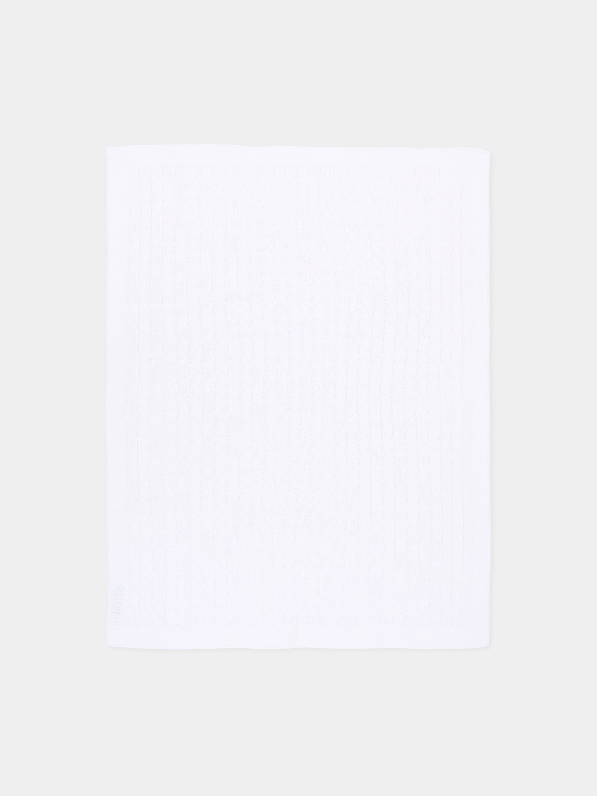 Coperta bianca per neonati a trecce,Little Bear,3107 BIANCO