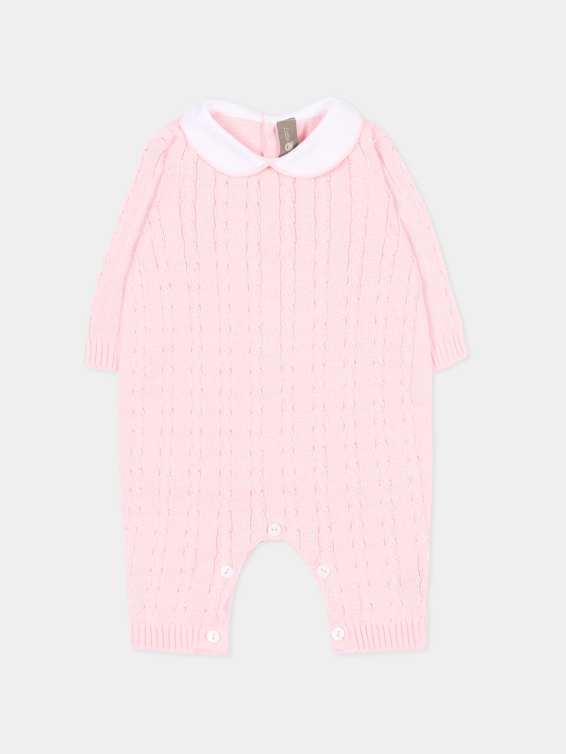 Tutina rosa per neonata a trecce,Little Bear,3108 ROSA M