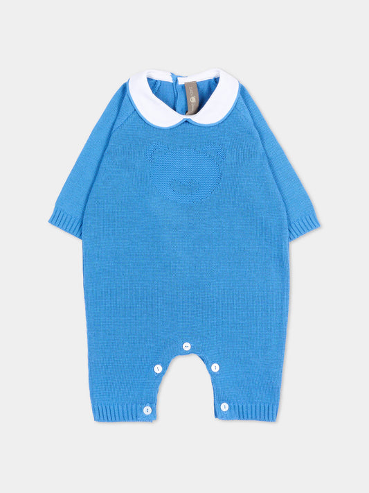 Tutina azzurra per neonato con orsetto,Little Bear,3141 AZZURRO