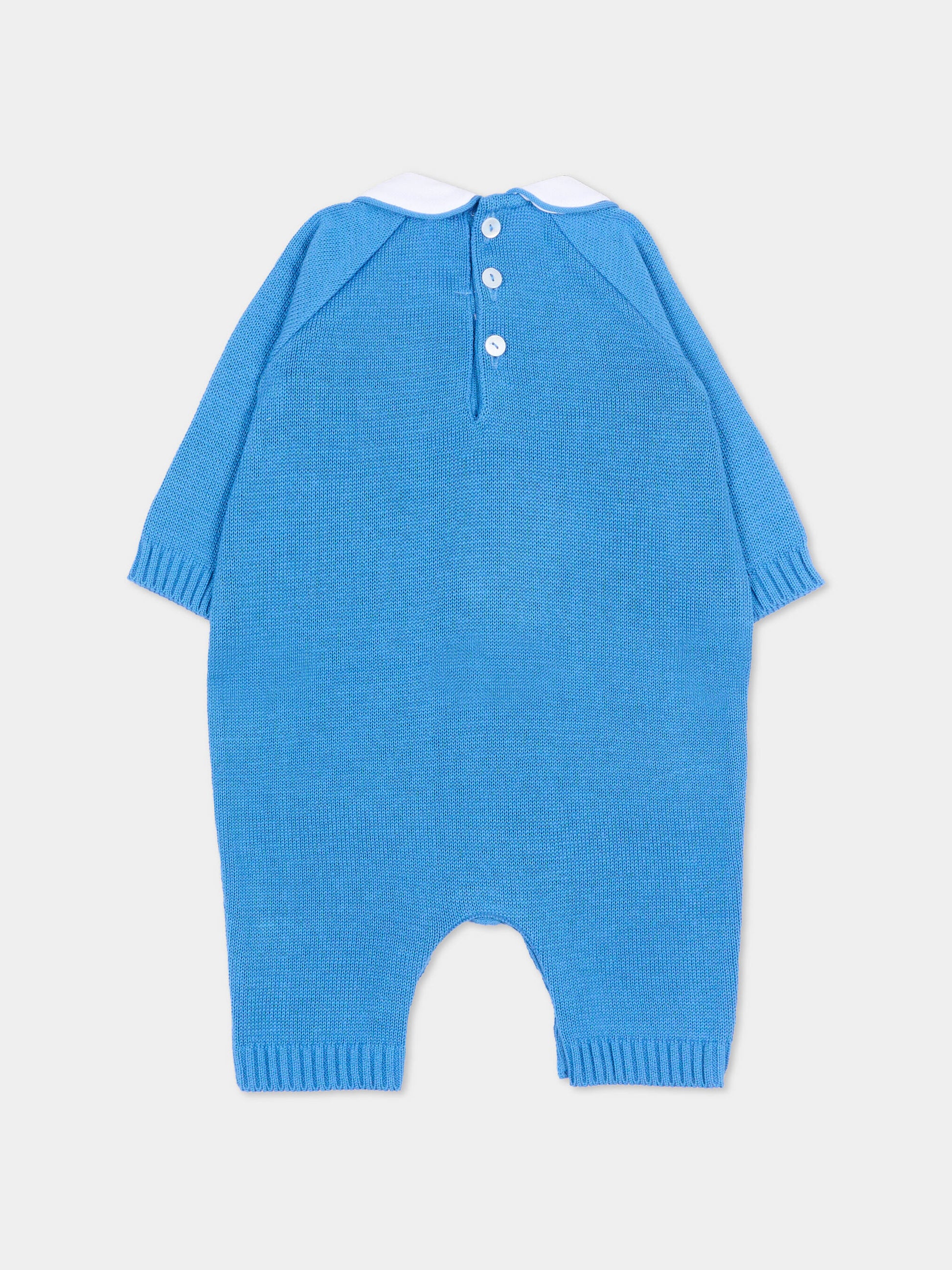 Tutina azzurra per neonato con orsetto,Little Bear,3141 AZZURRO
