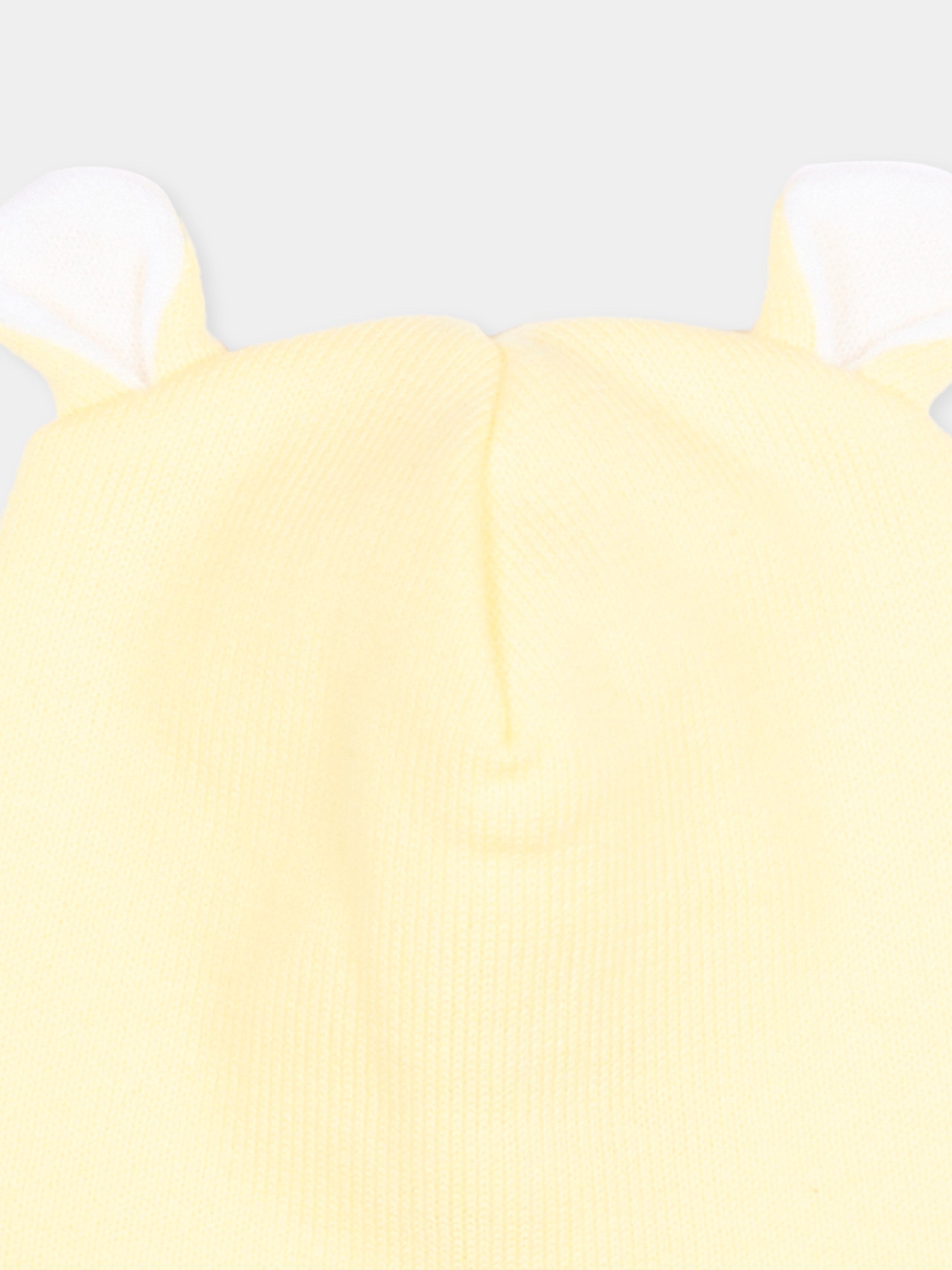 Cappello giallo per neonati con orecchie,Little Bear,3139 GIALLO/BCO