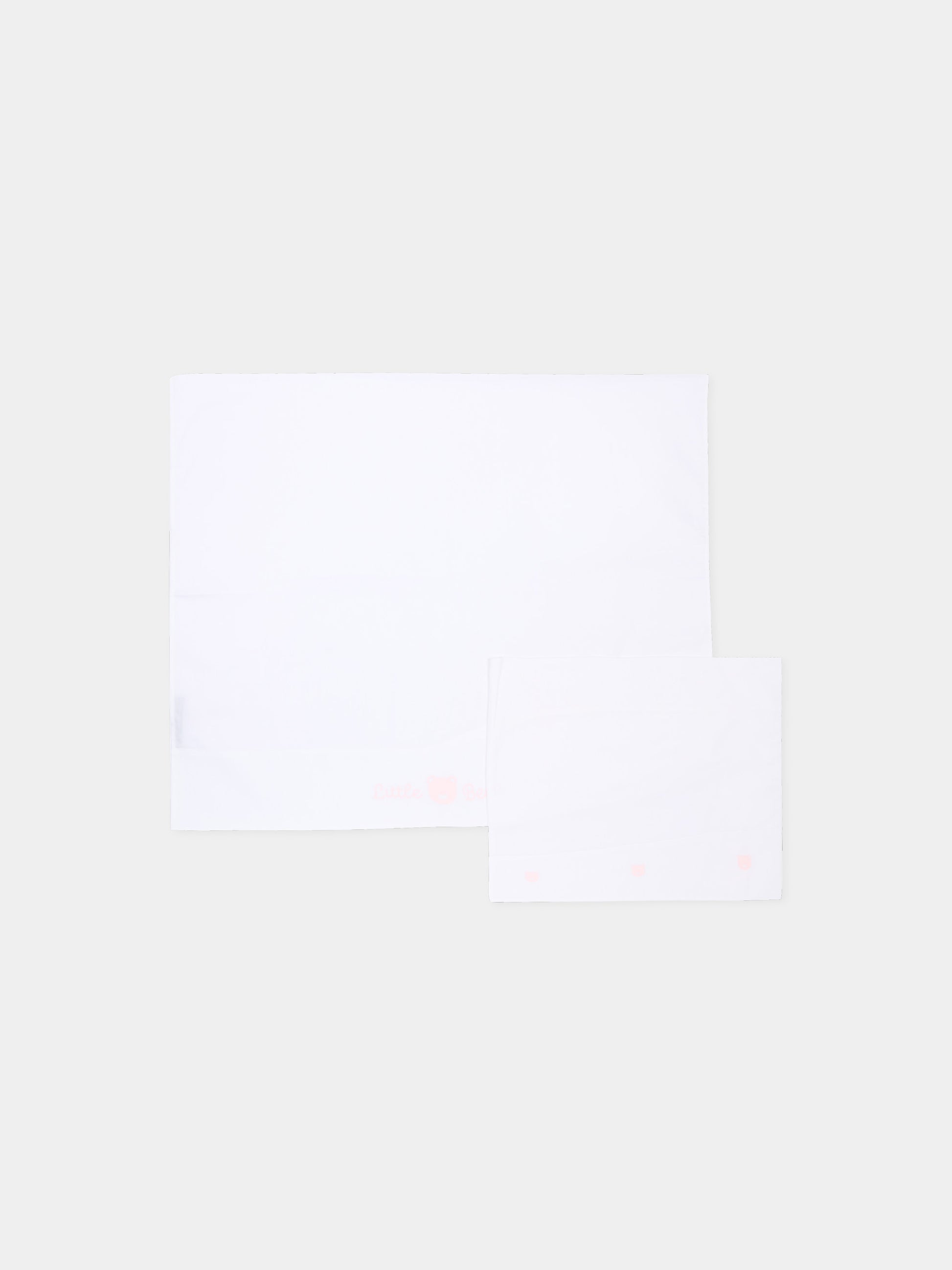 Lenzuola bianche  Little Bear  per neonata,Little Bear,2044 BCO/ROSA