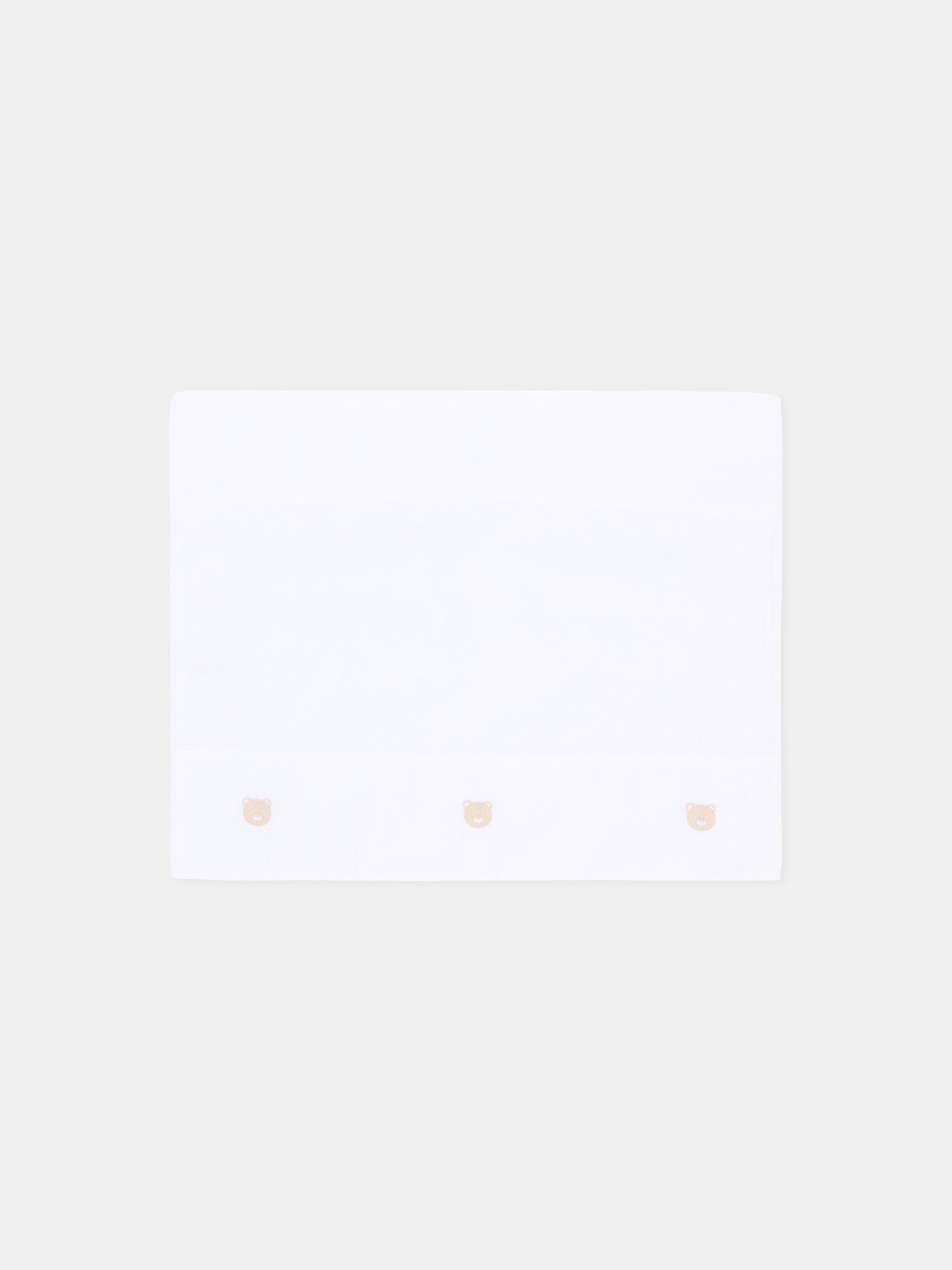 Lenzuola bianco per neonati con orsetti,Little Bear,2044 BCO/CORDA