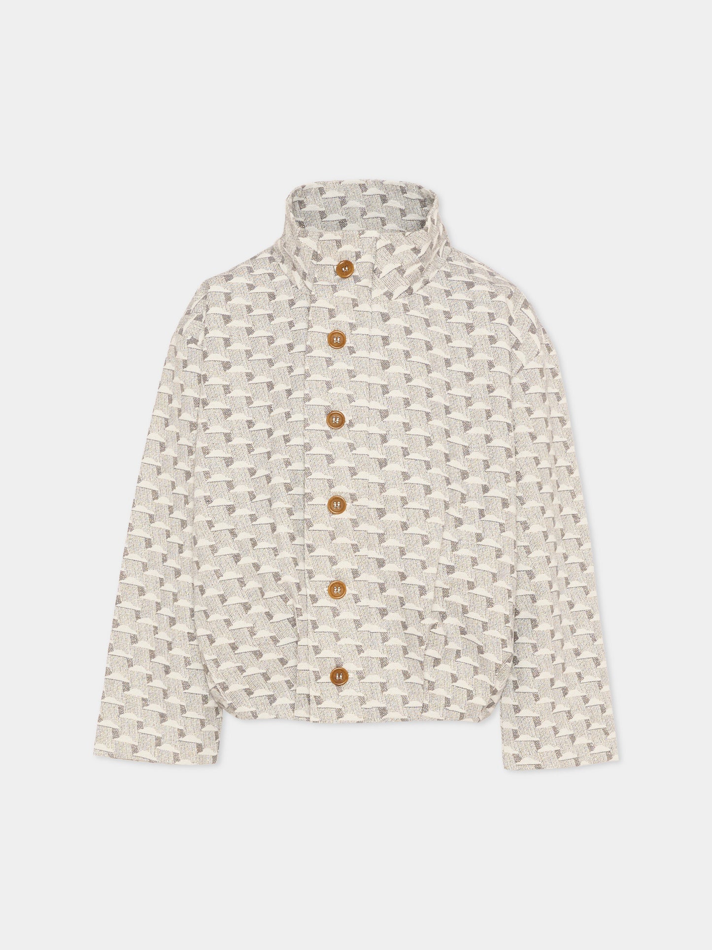 Bomber grigio Charlie per bambini con nuvole,Vélocipède X Coccolebimbi,CHARLIE BOMBER JACKET GREY