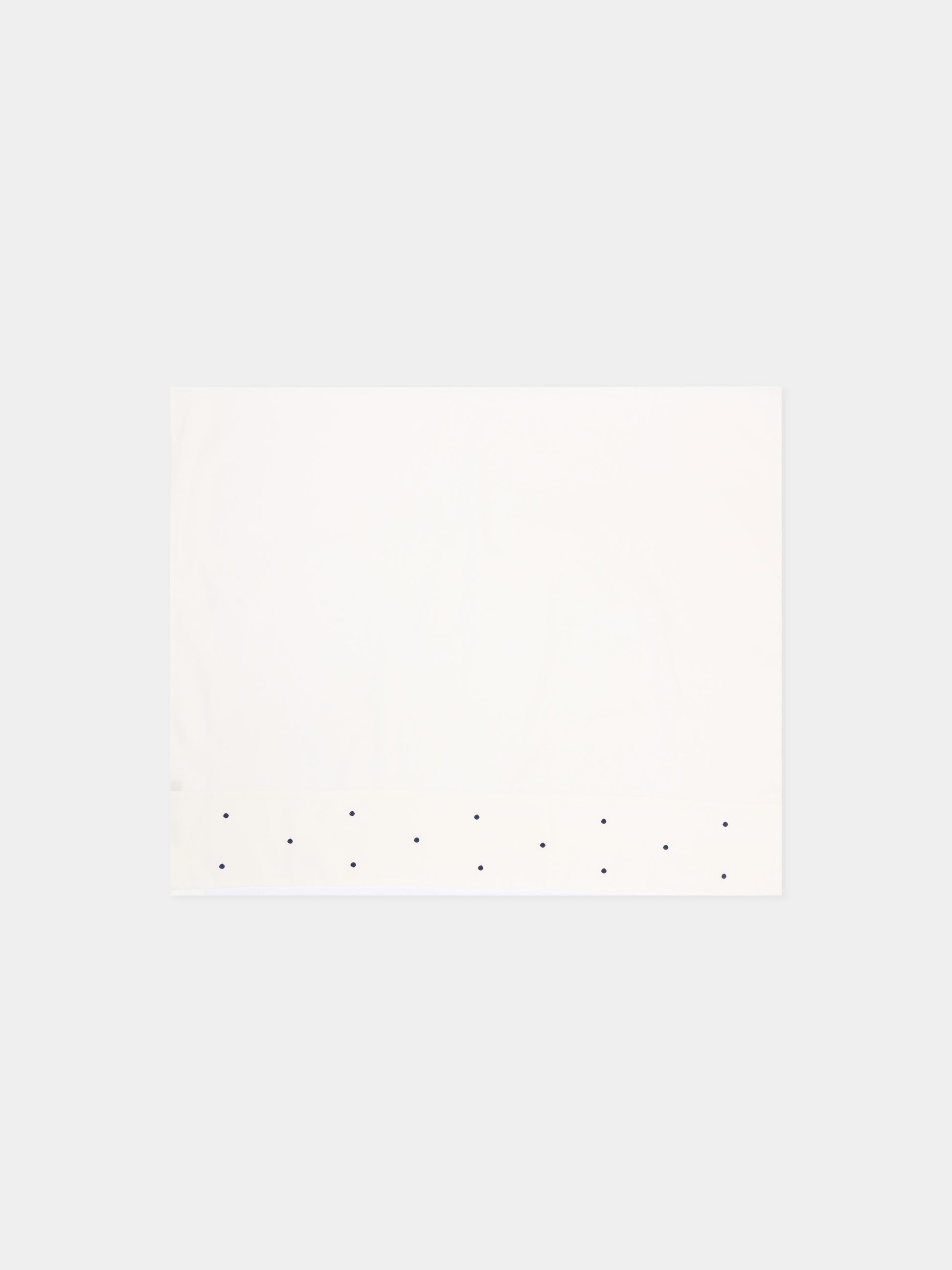 Lenzuola avorio per neonato con pois blu,Little Bear,2040 BCO/BLU