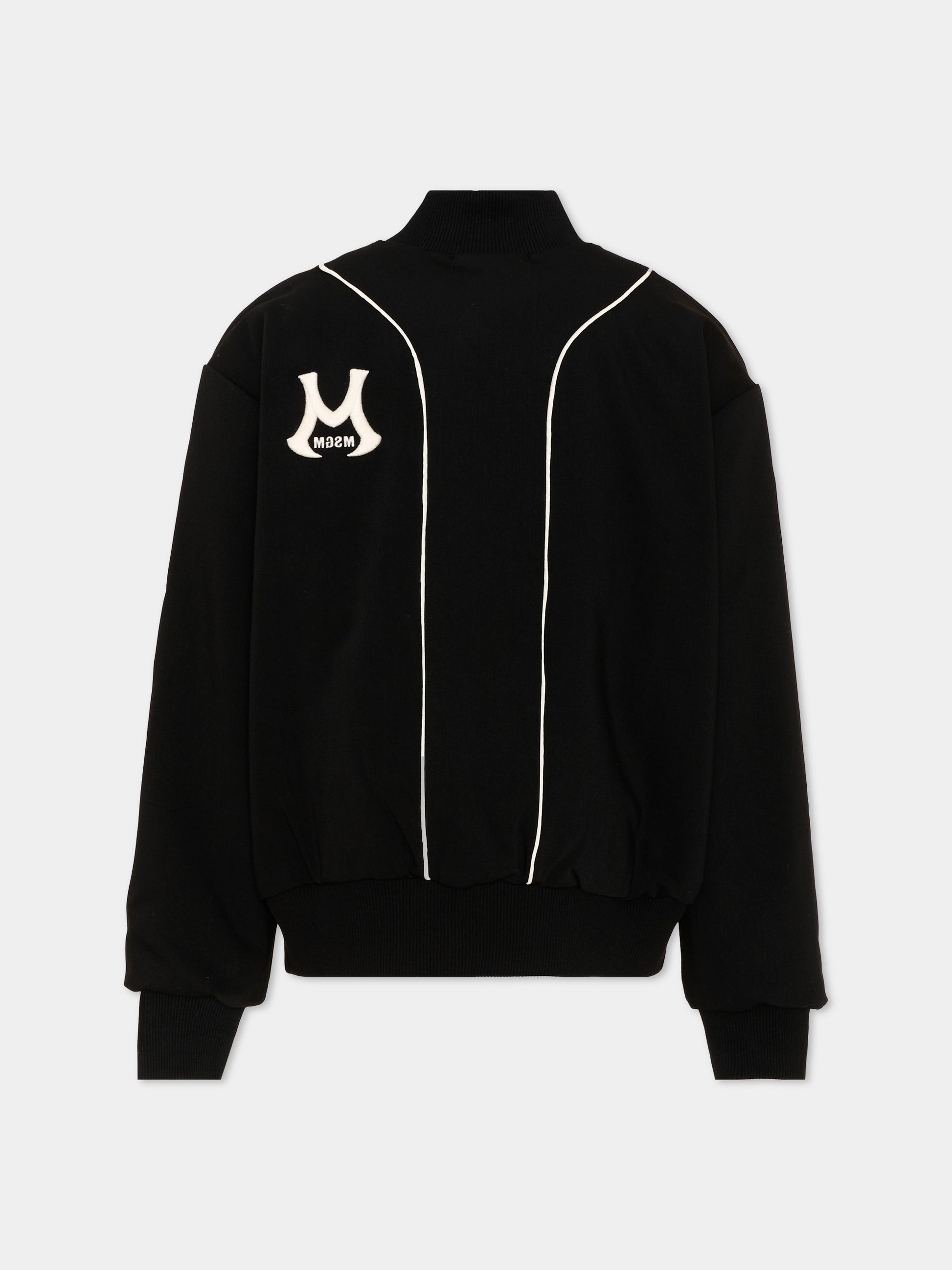 Bomber nero per bambino con logo,Msgm Kids,F6MSJBBO278 110