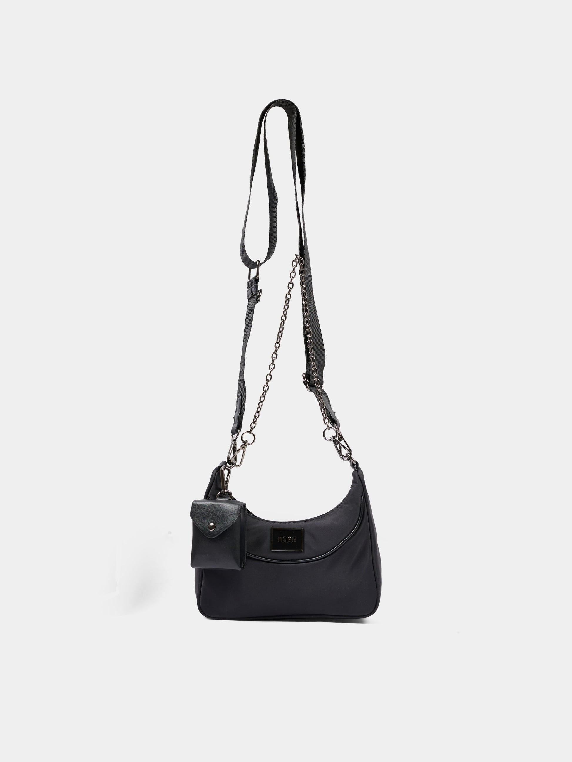 Borsa nera per bambina con logo,Msgm Kids,F6MSJGBA178 110