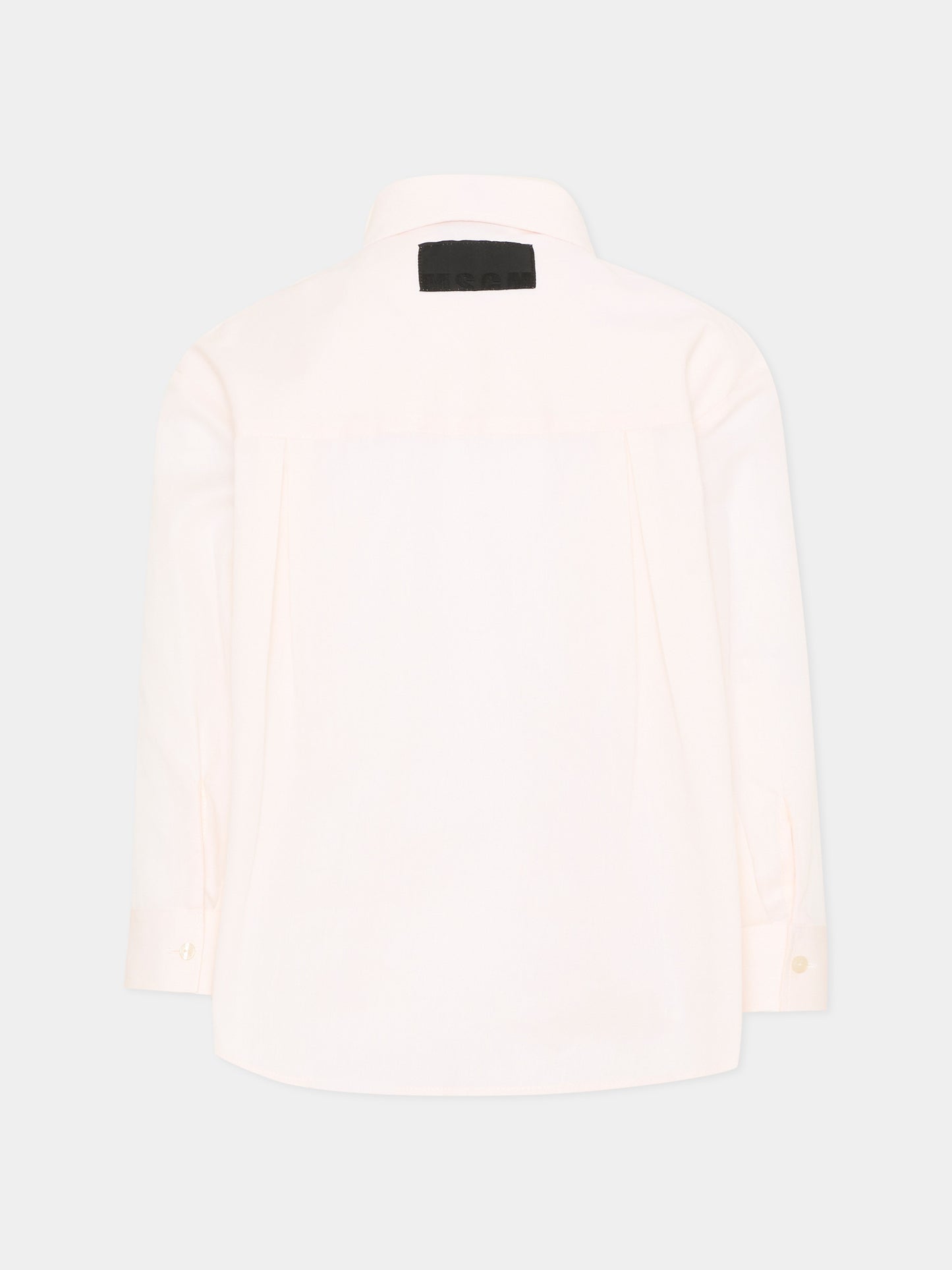 Camicia avorio con cravatta per bambina,Msgm Kids,F6MSJGSI114 013