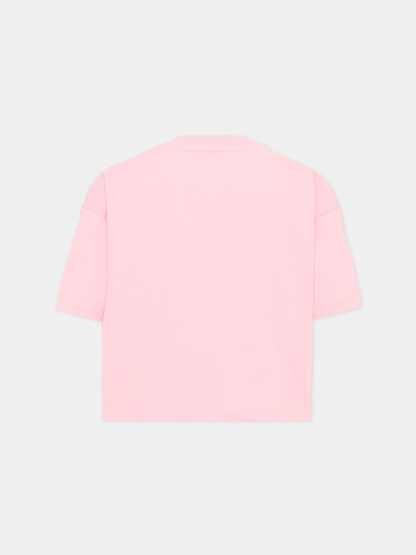 T-Shirt rosa logo MSGM per bambina,Msgm Kids,F6MSJGTH042 MS090