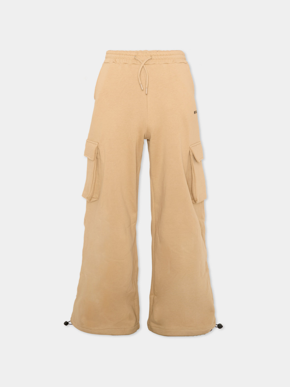 Pantalone beige per bambino con logo,Msgm Kids,F6MSJUFP036 MS030