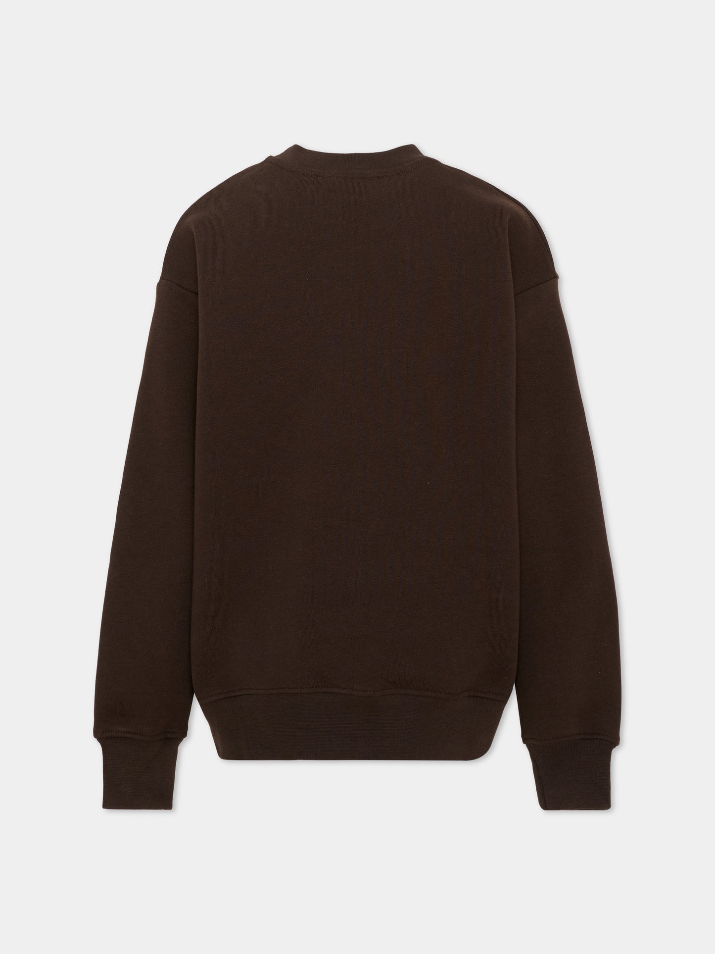 Felpa marrone per bambini con logo,Msgm Kids,F6MSJUSW039 943