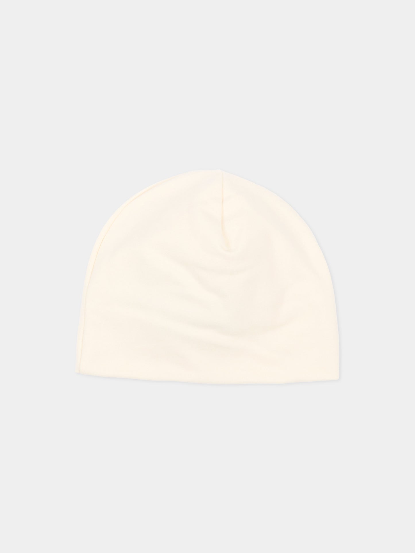 Berretto avorio per neonati con logo,Msgm Kids,F6MSUNHT348 013