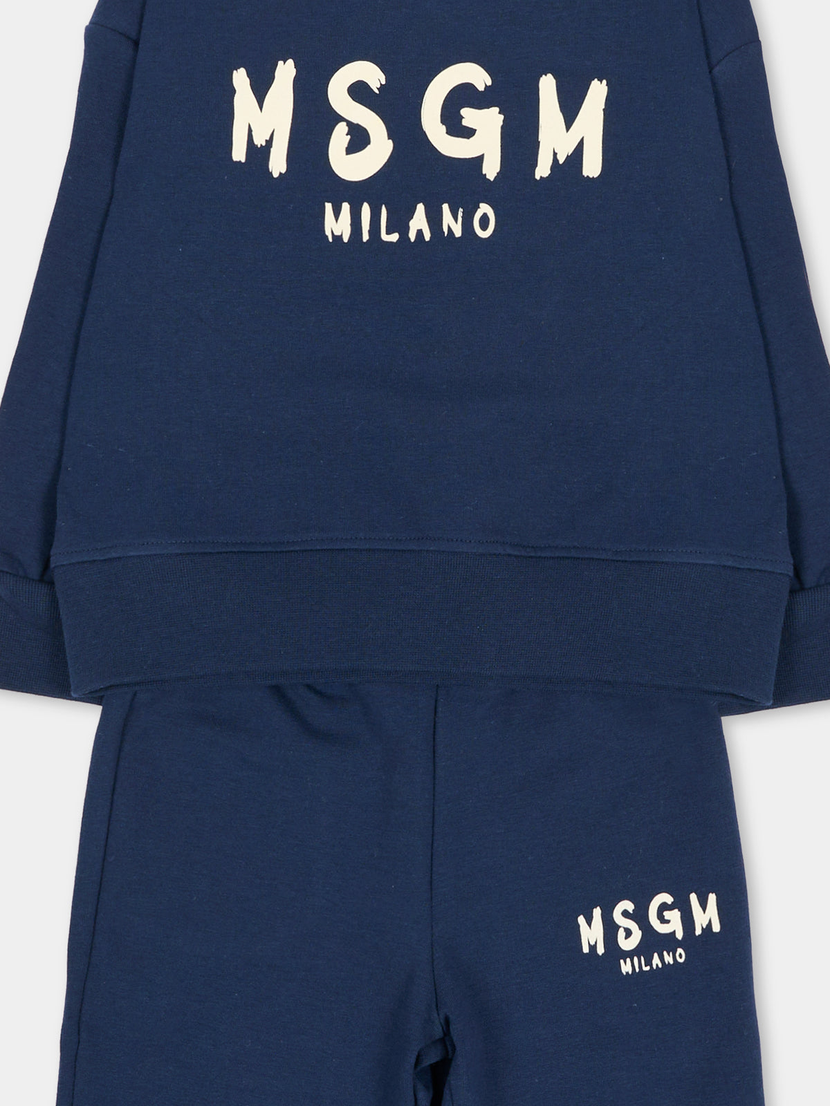 Completo sportivo lungo blu per neonati,Msgm Kids,F6MSUNTP347 MS032