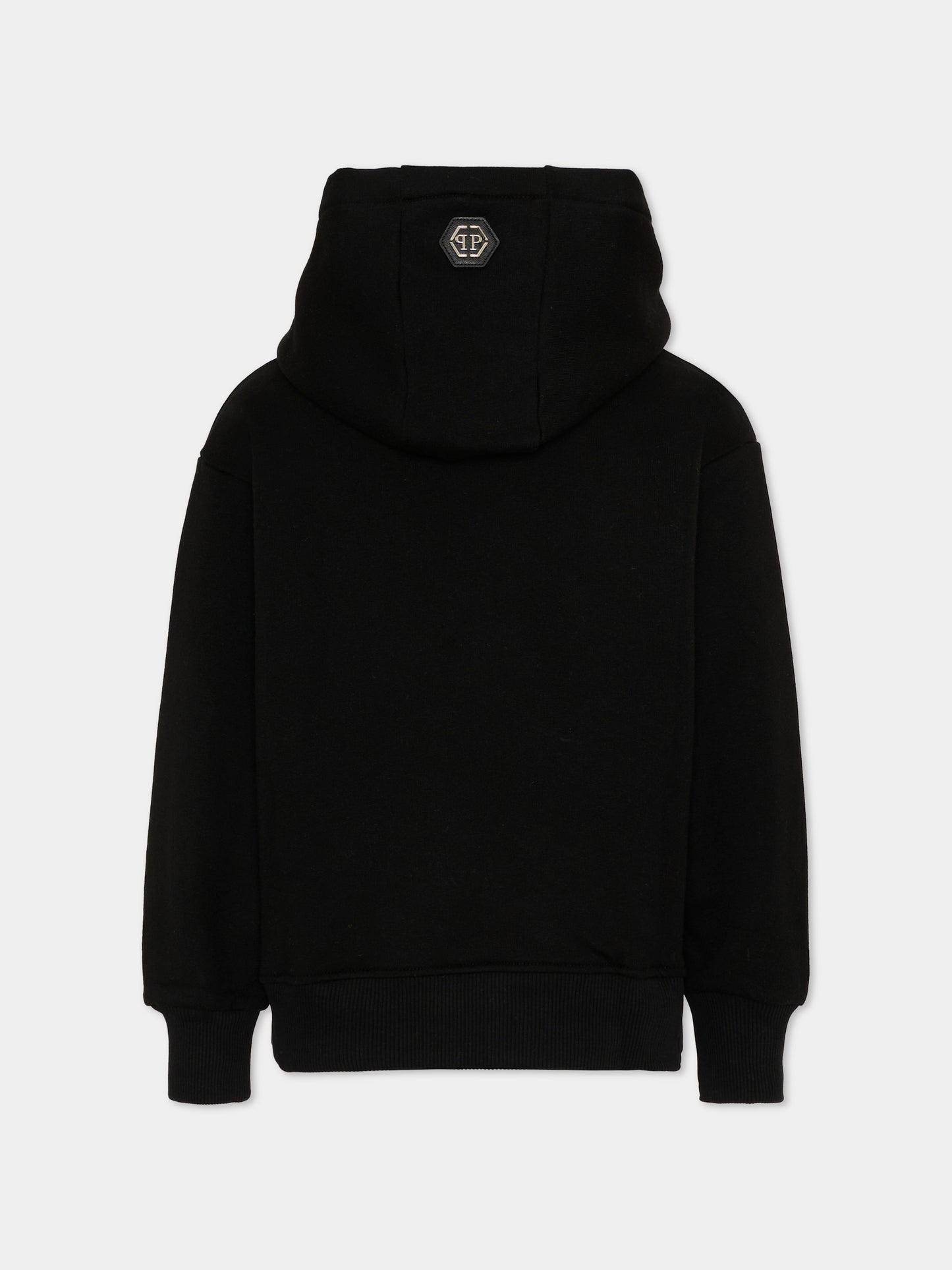 Felpa nera per bambino con logo,Philipp Plein Junior,F6PHJBHS161 110