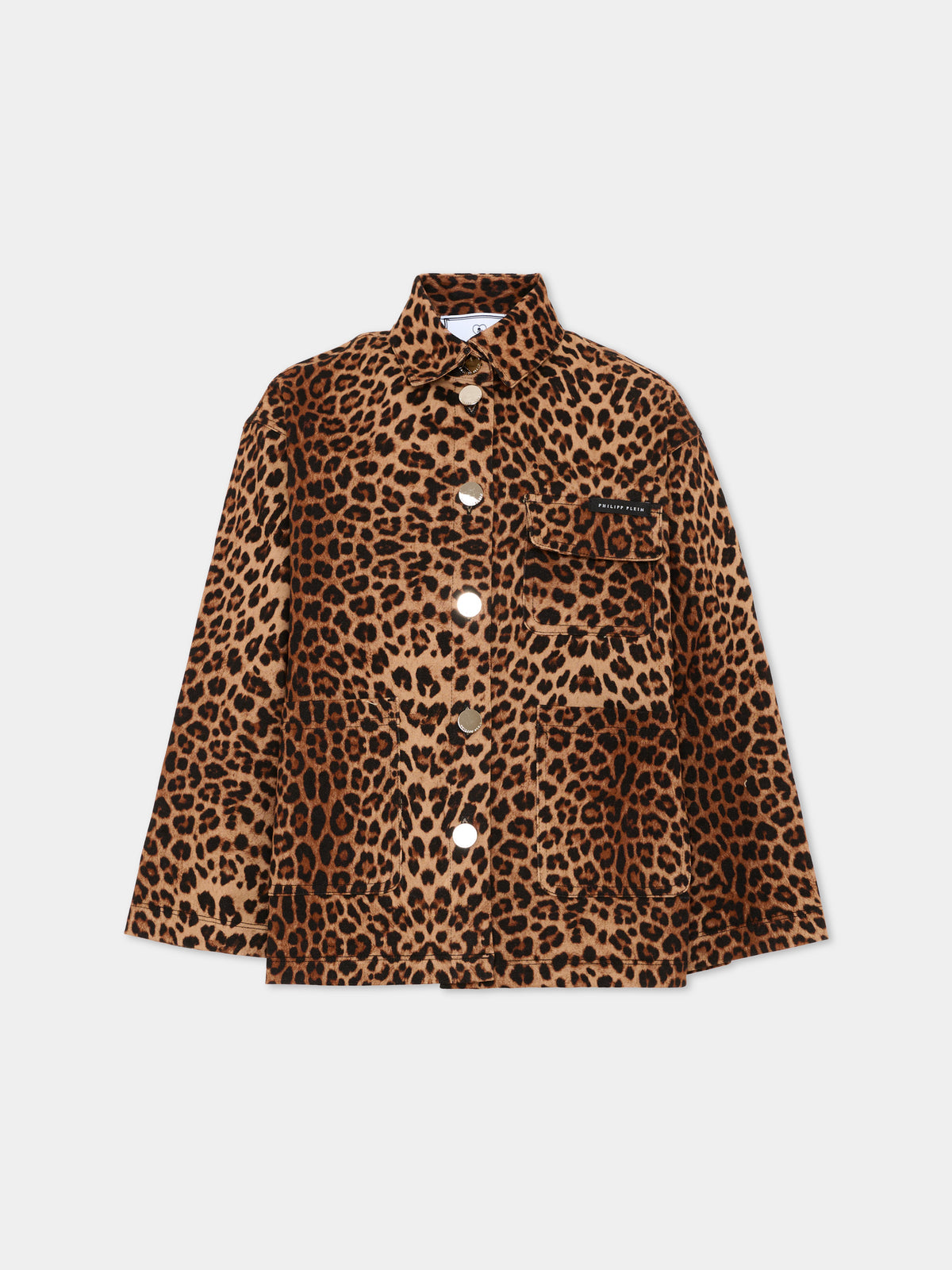 Camicia a manica lunga per bamnbina animalier,Philipp Plein Junior,F6PHJGSI059 200